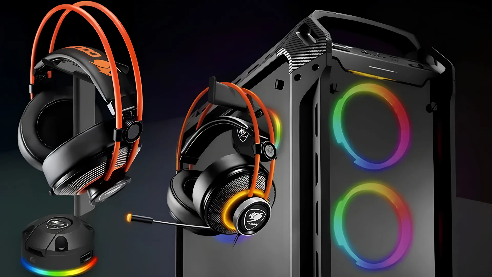 Тримач для навушників Cougar Bunker S RGB (Black)