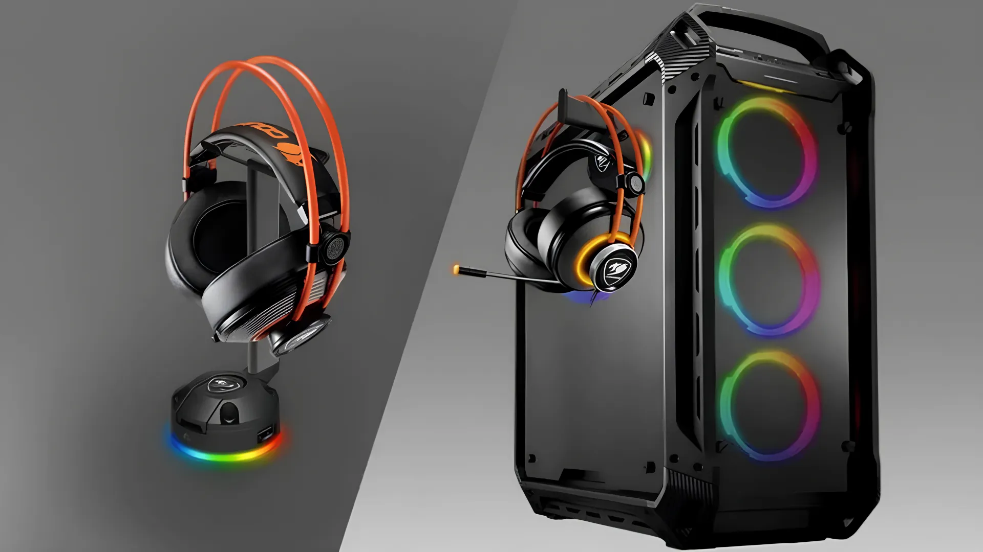Тримач для навушників Cougar Bunker S RGB (Black)