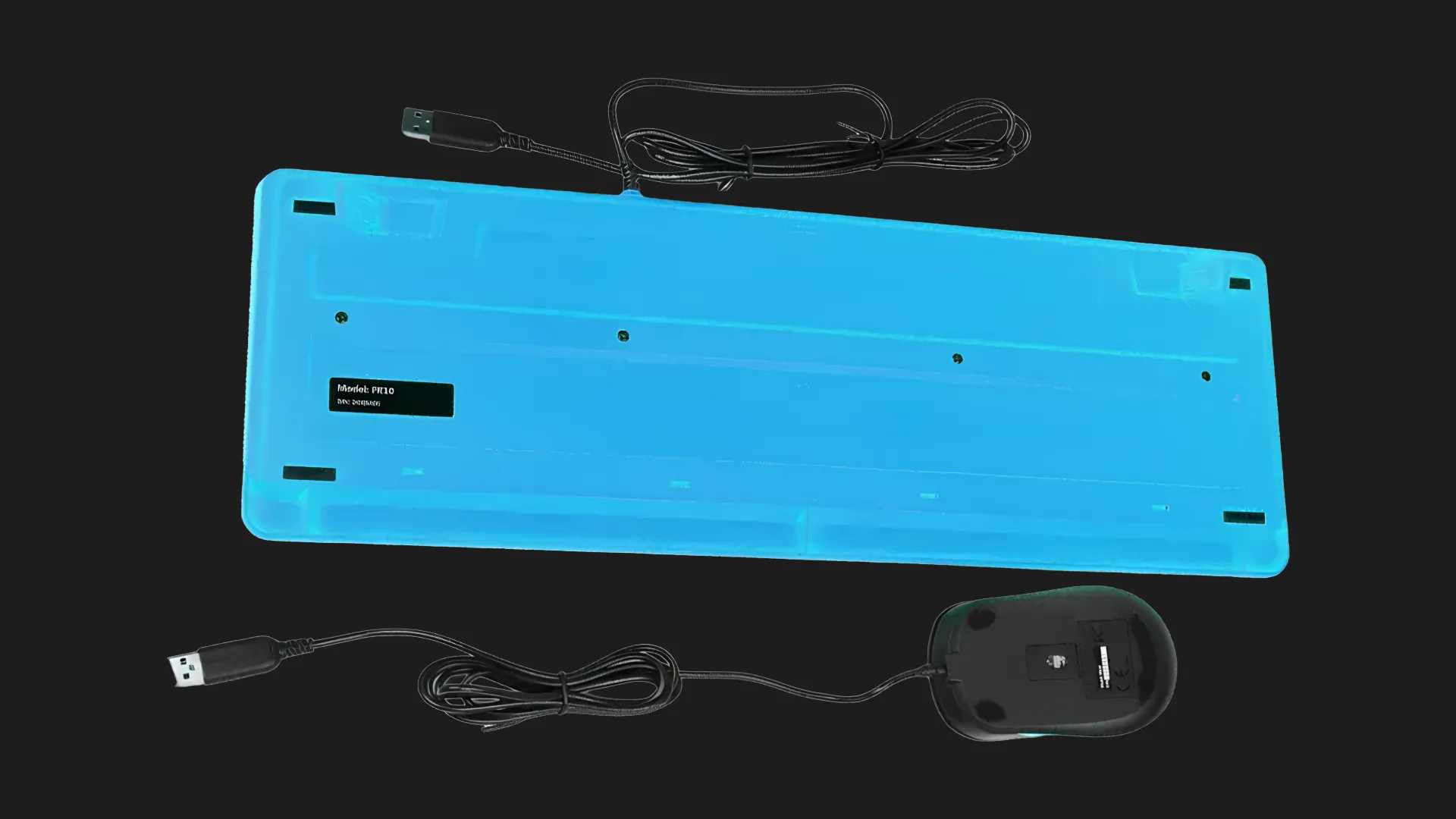 Комплект дротовий клавіатура + миша A4Tech F1010 (Blue)