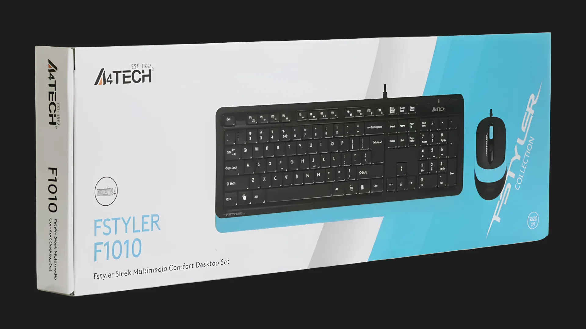 Комплект дротовий клавіатура + миша A4Tech F1010 (Blue)