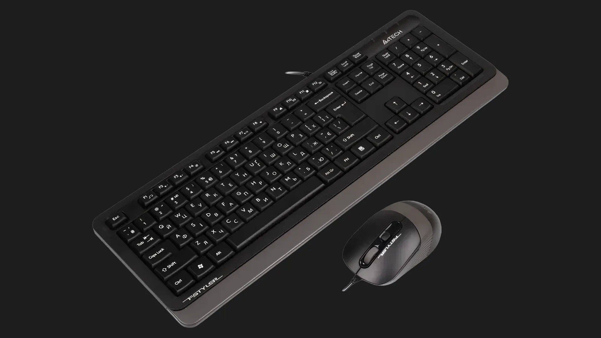 Комплект дротовий клавіатура + миша A4Tech F1010 (Grey)