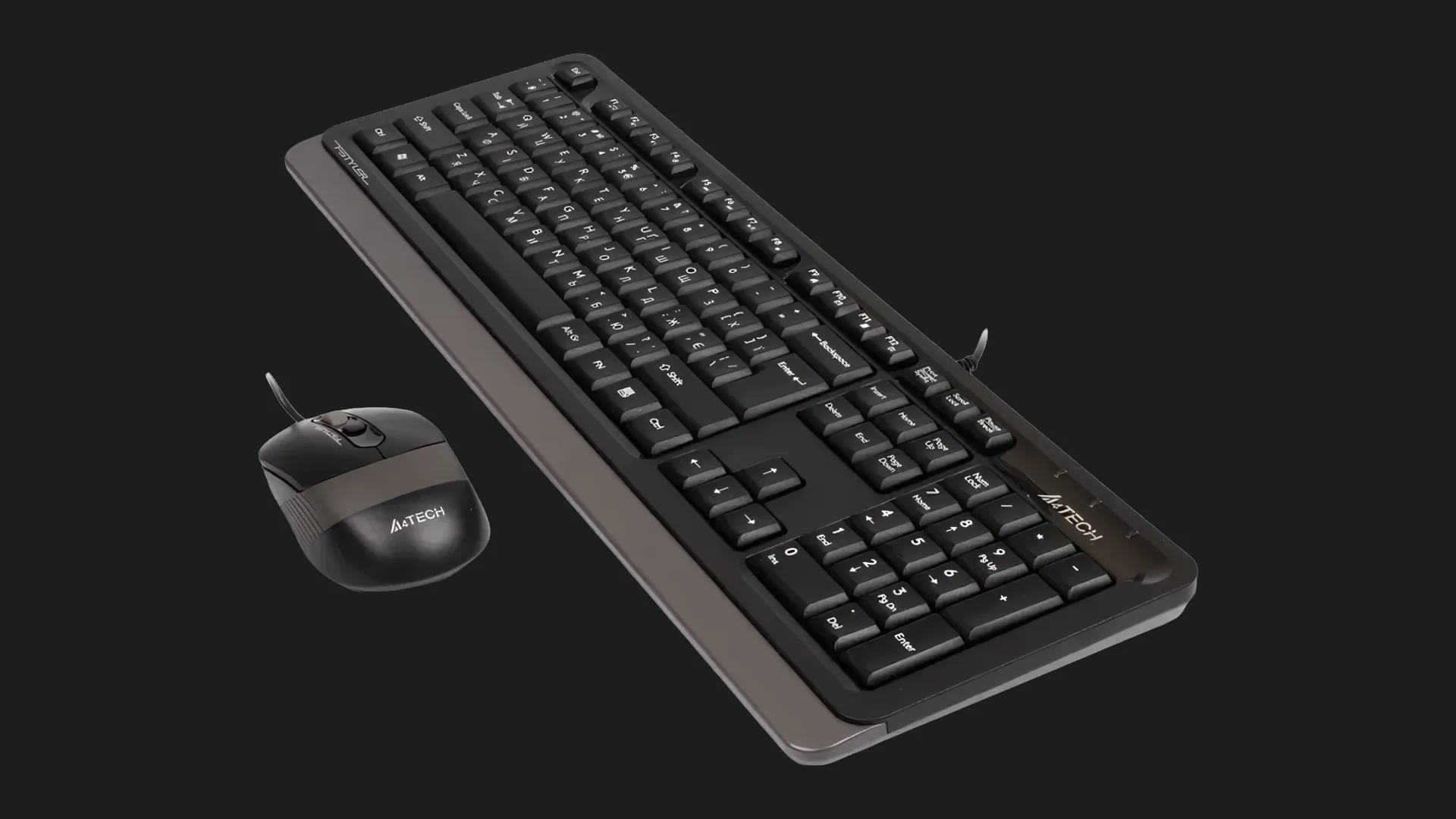 Комплект дротовий клавіатура + миша A4Tech F1010 (Grey)