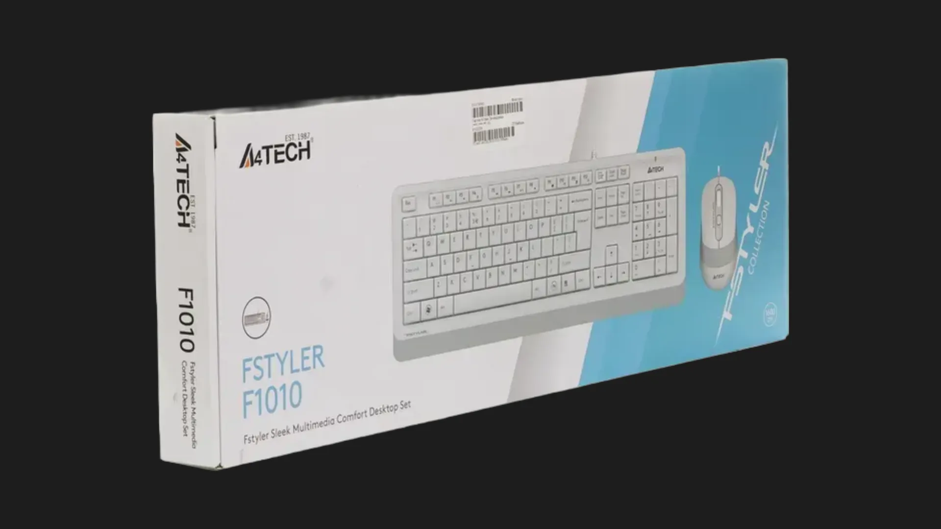 Комплект дротовий клавіатура + миша A4Tech F1010 (White)