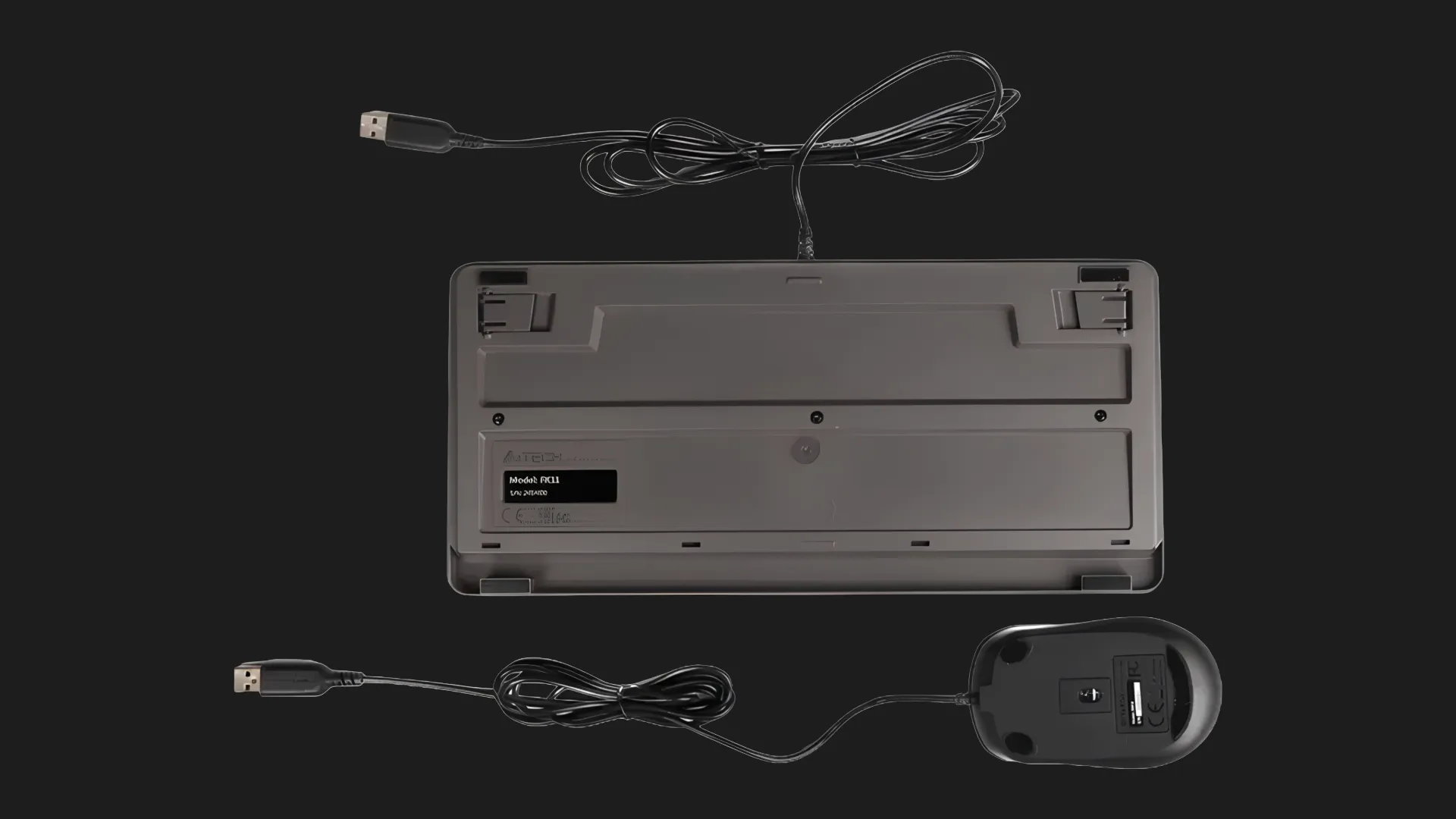 Комплект дротовий клавіатура + миша A4Tech F1110 (Grey)