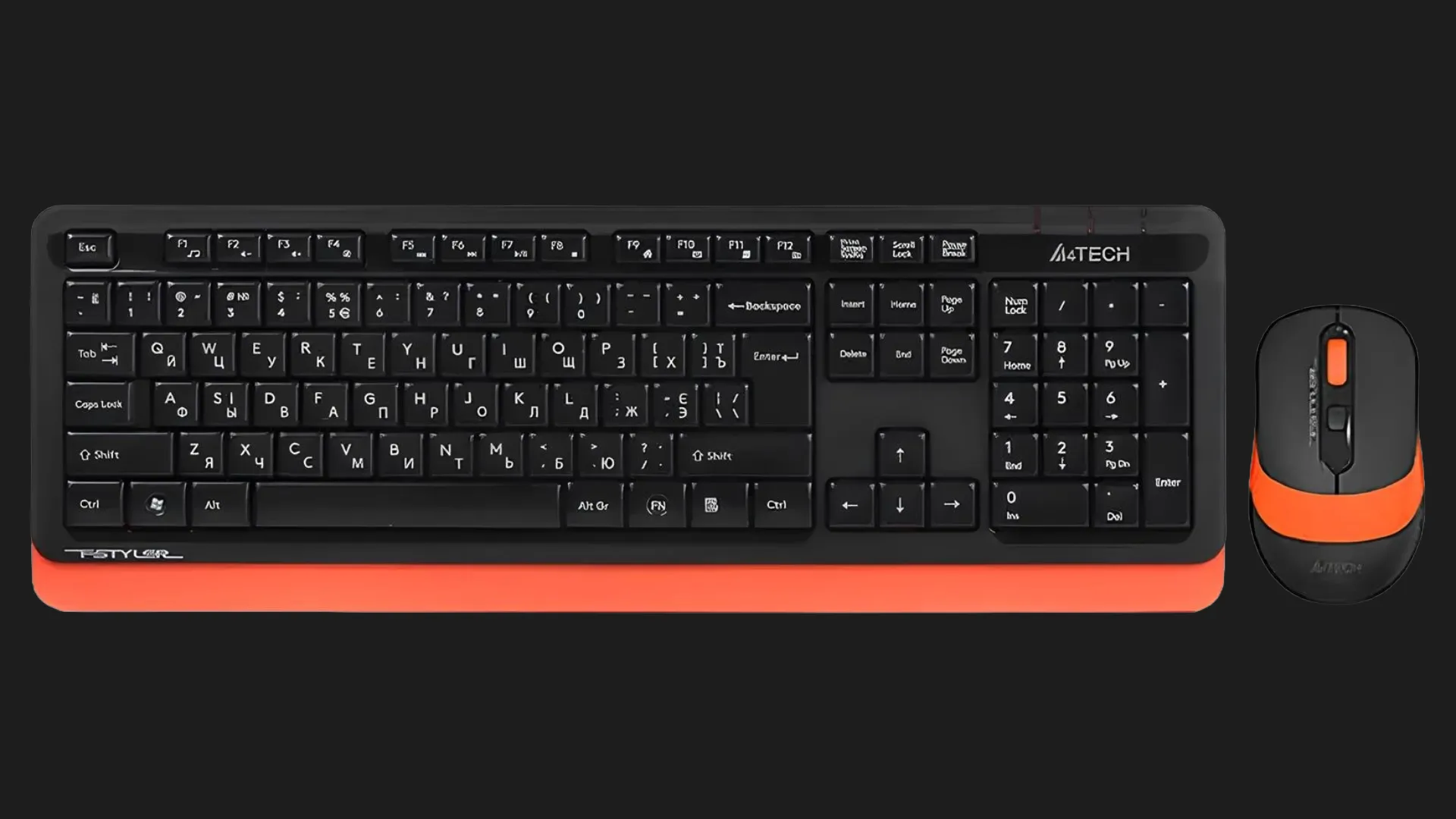 Комплект дротовий клавіатура + миша A4Tech FG1010 (Orange)