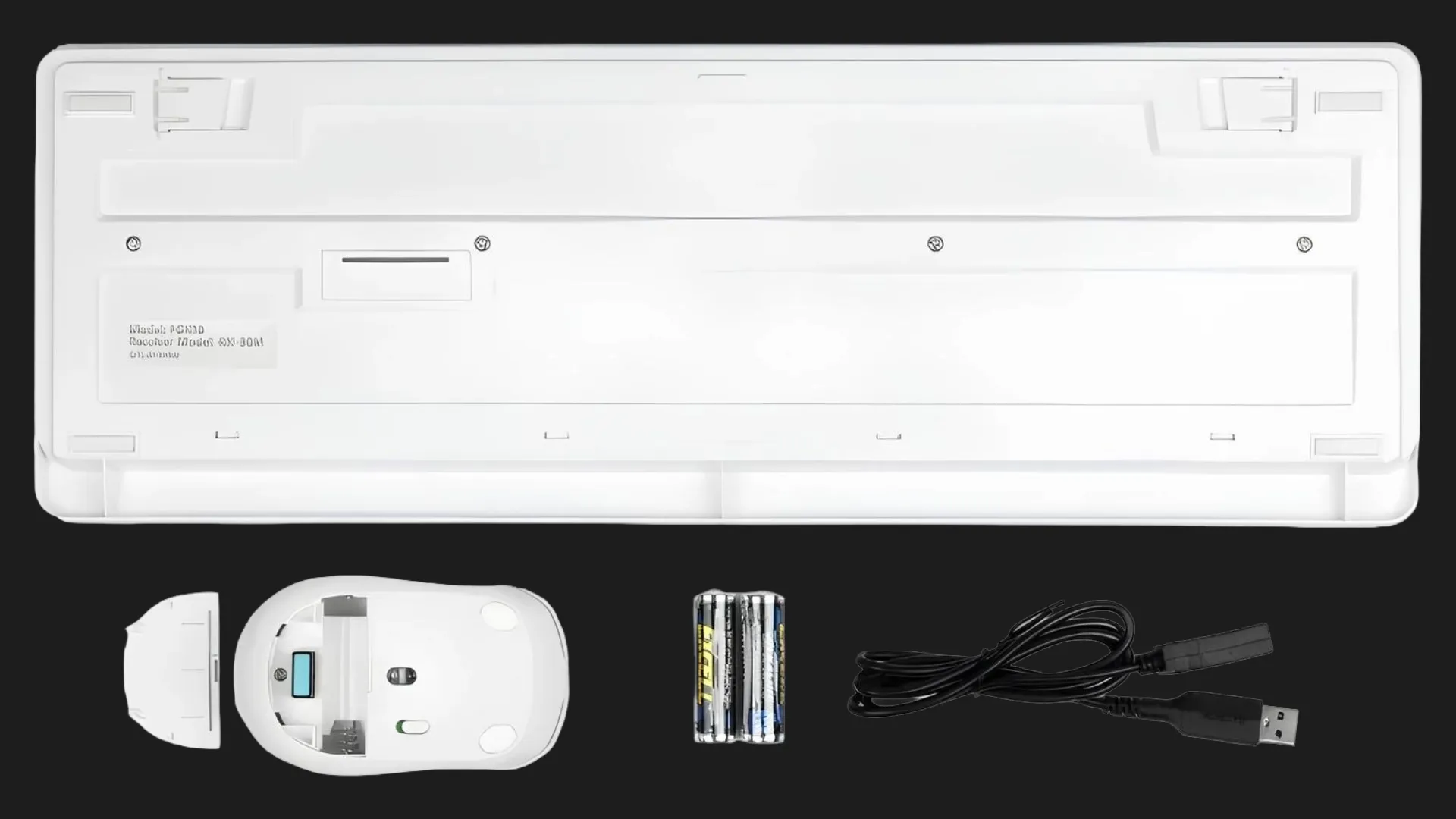 Комплект бездротовий клавіатура + миша A4Tech FG1012 (White)