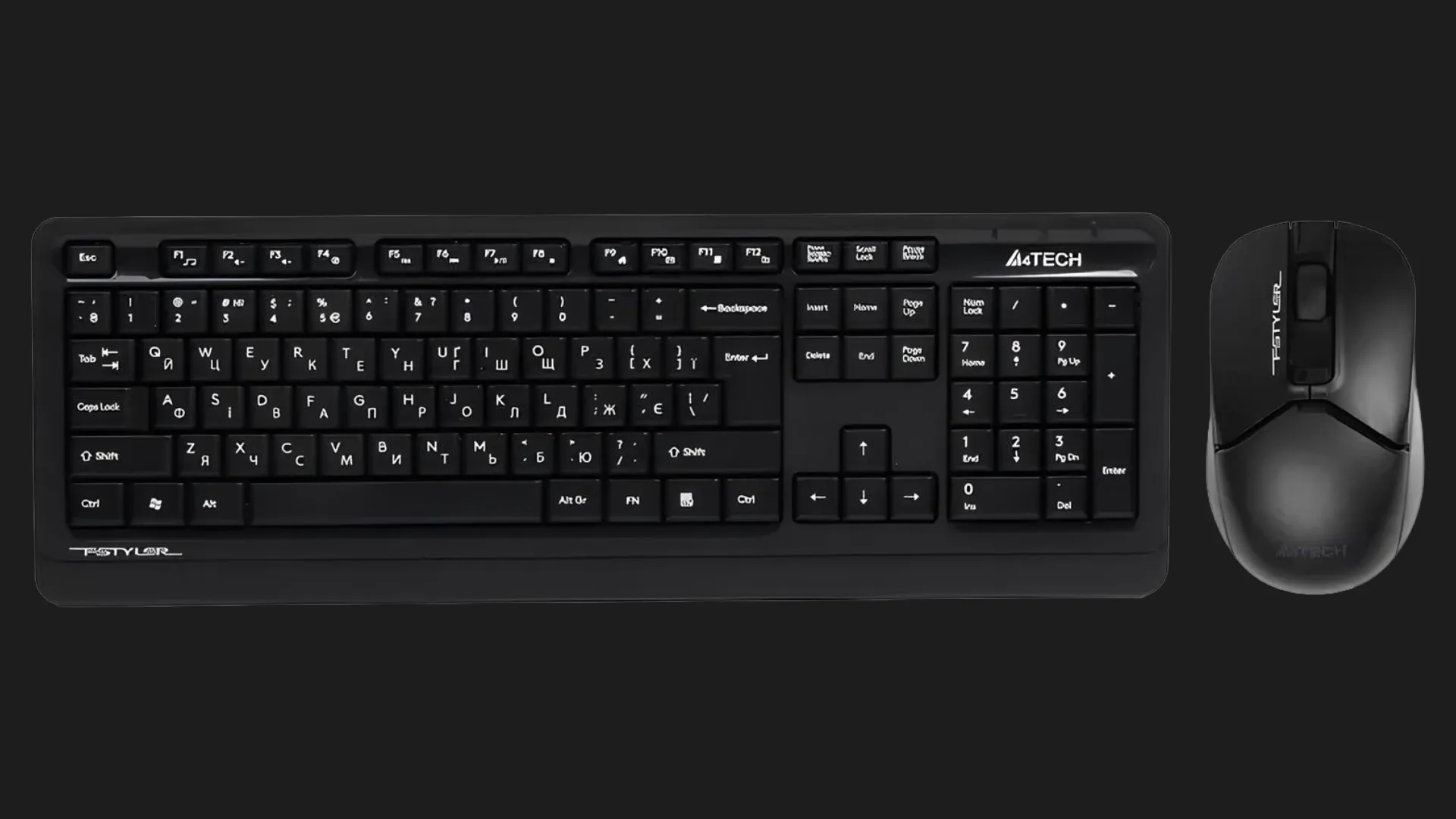 Комплект бездротовий клавіатура + миша A4Tech FG1012S (Black)