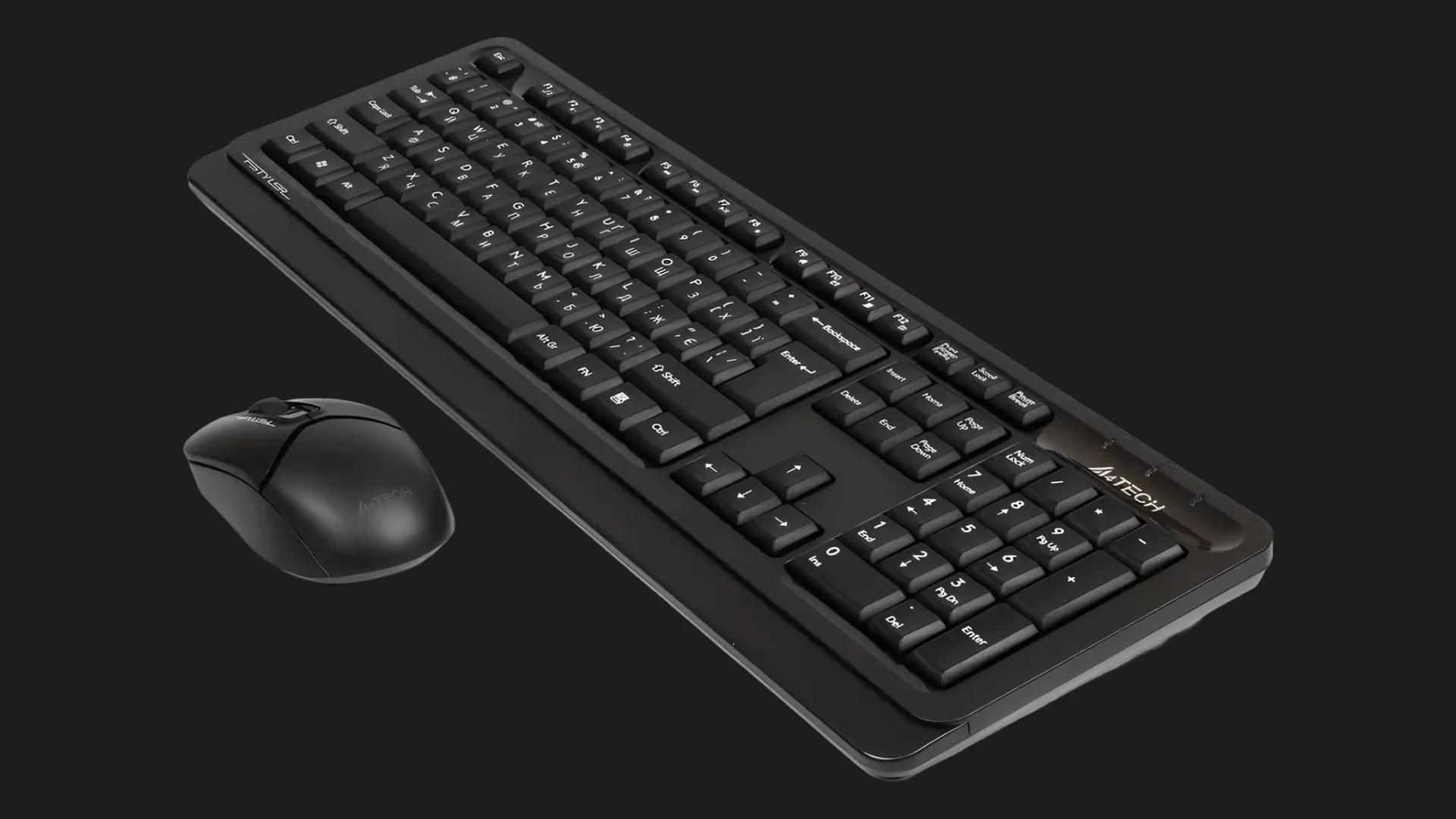 Комплект бездротовий клавіатура + миша A4Tech FG1012S (Black)