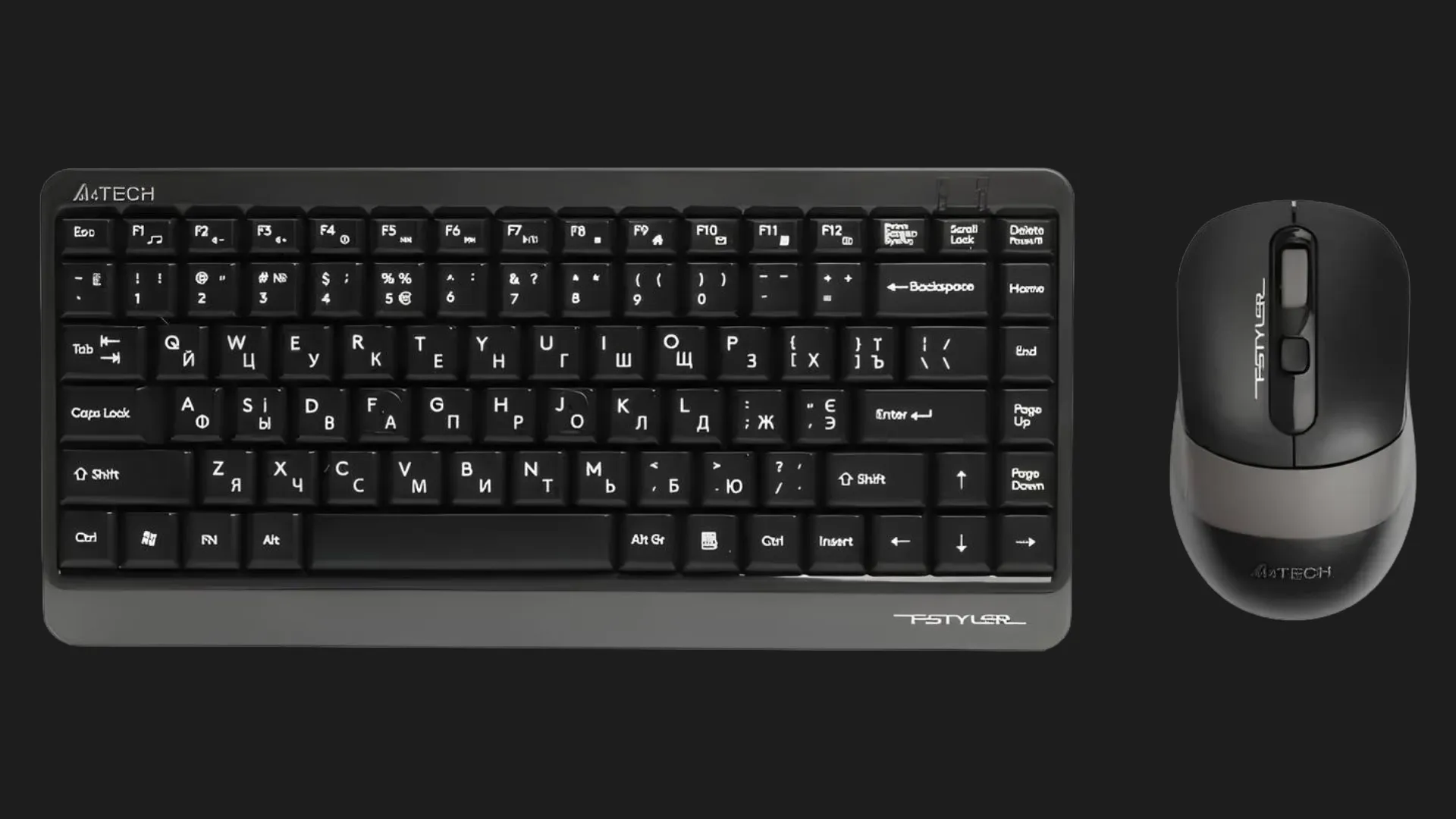 Комплект бездротовий клавіатура + миша A4Tech FG1110 (Gray)