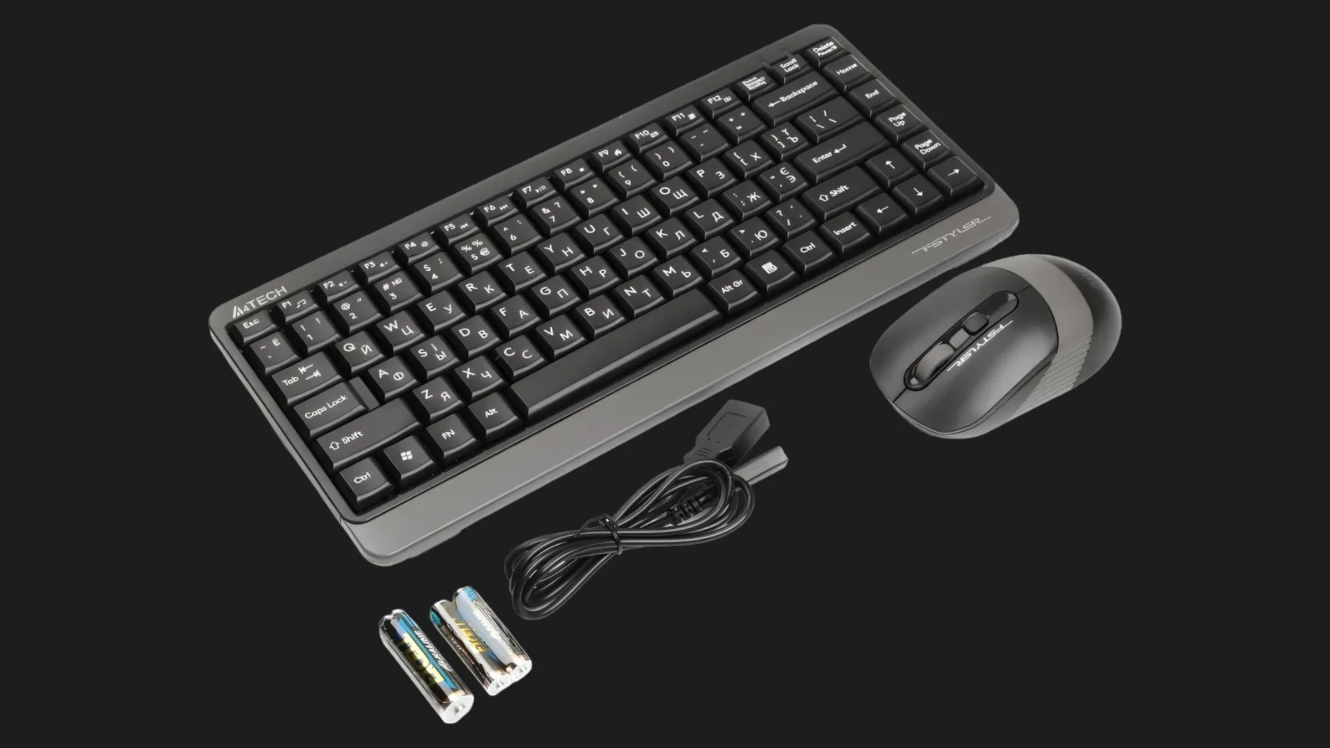 Комплект бездротовий клавіатура + миша A4Tech FG1110 (Gray)