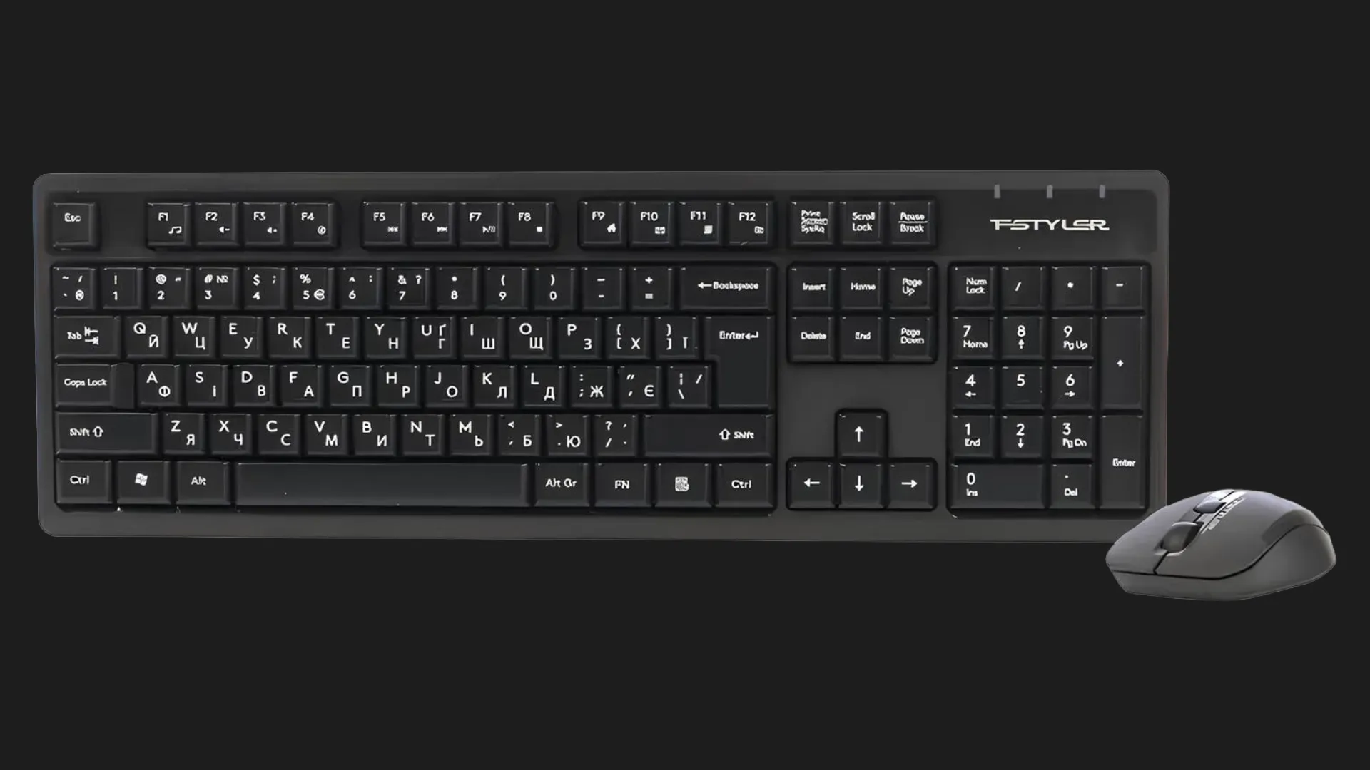 Комплект бездротовий клавіатура + миша A4Tech FG1200 (Black)