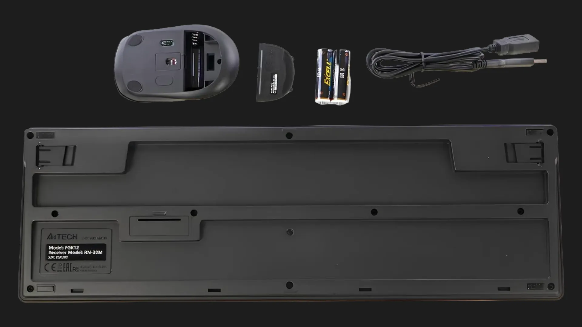 Комплект бездротовий клавіатура + миша A4Tech FG1200 (Black)