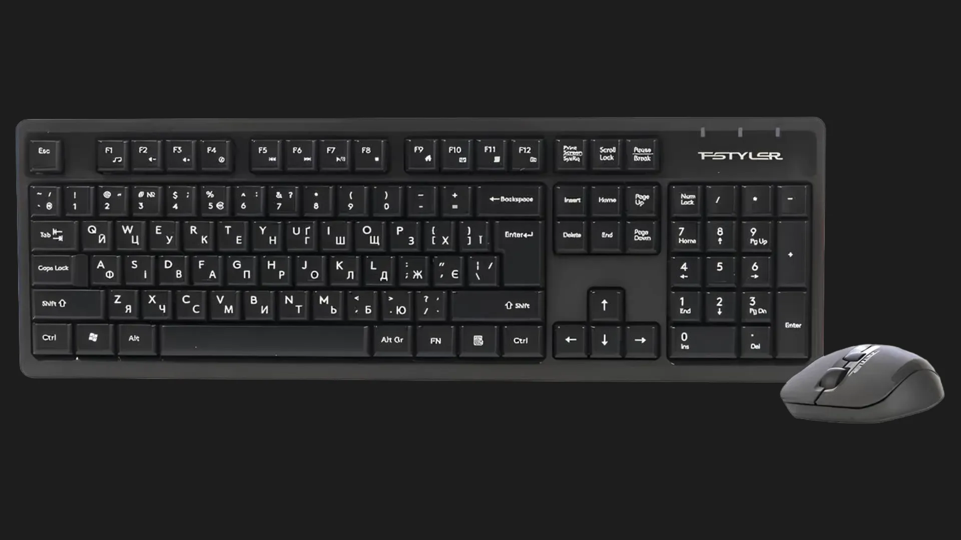 Комплект бездротовий клавіатура + миша A4Tech FG1200S (Black)