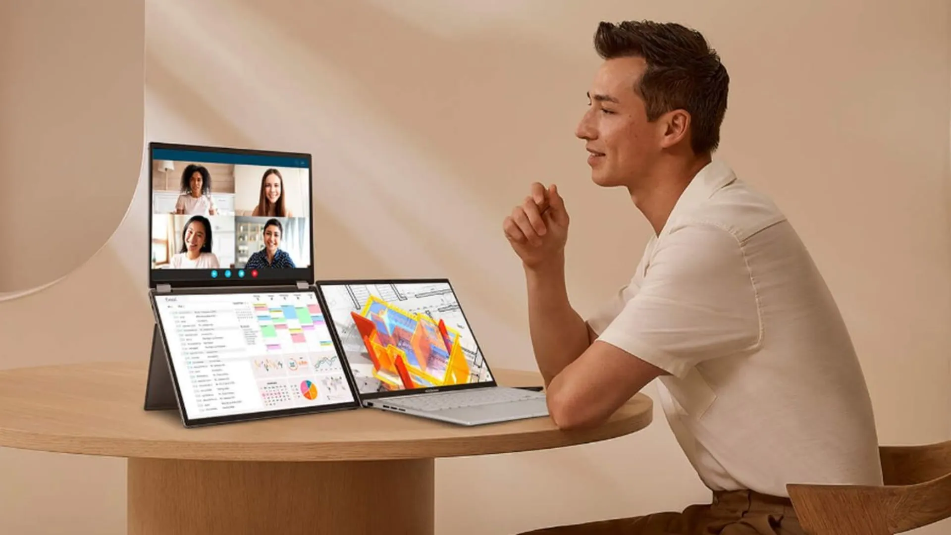 Монитор ASUS 14" ZenScreen DUO MQ149CD OLED 60Hz 90LM0AKV-B01N70