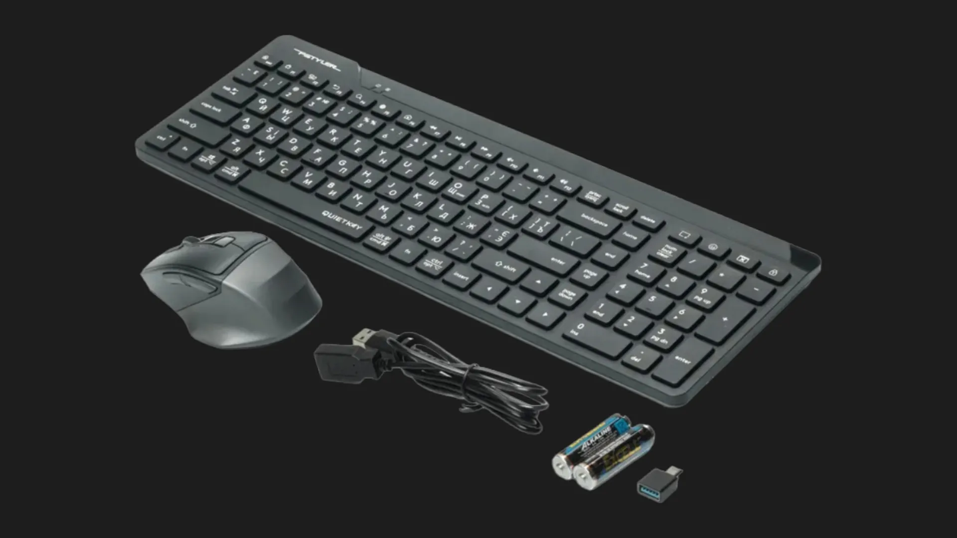 Комплект бездротовий клавіатура+миша клавіатура+миша A4Tech FG2400 Air2 (Black)