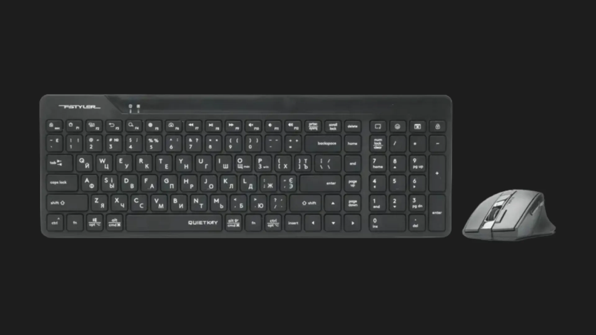 Комплект бездротовий клавіатура+миша клавіатура+миша A4Tech FG2400 Air2 (Black)