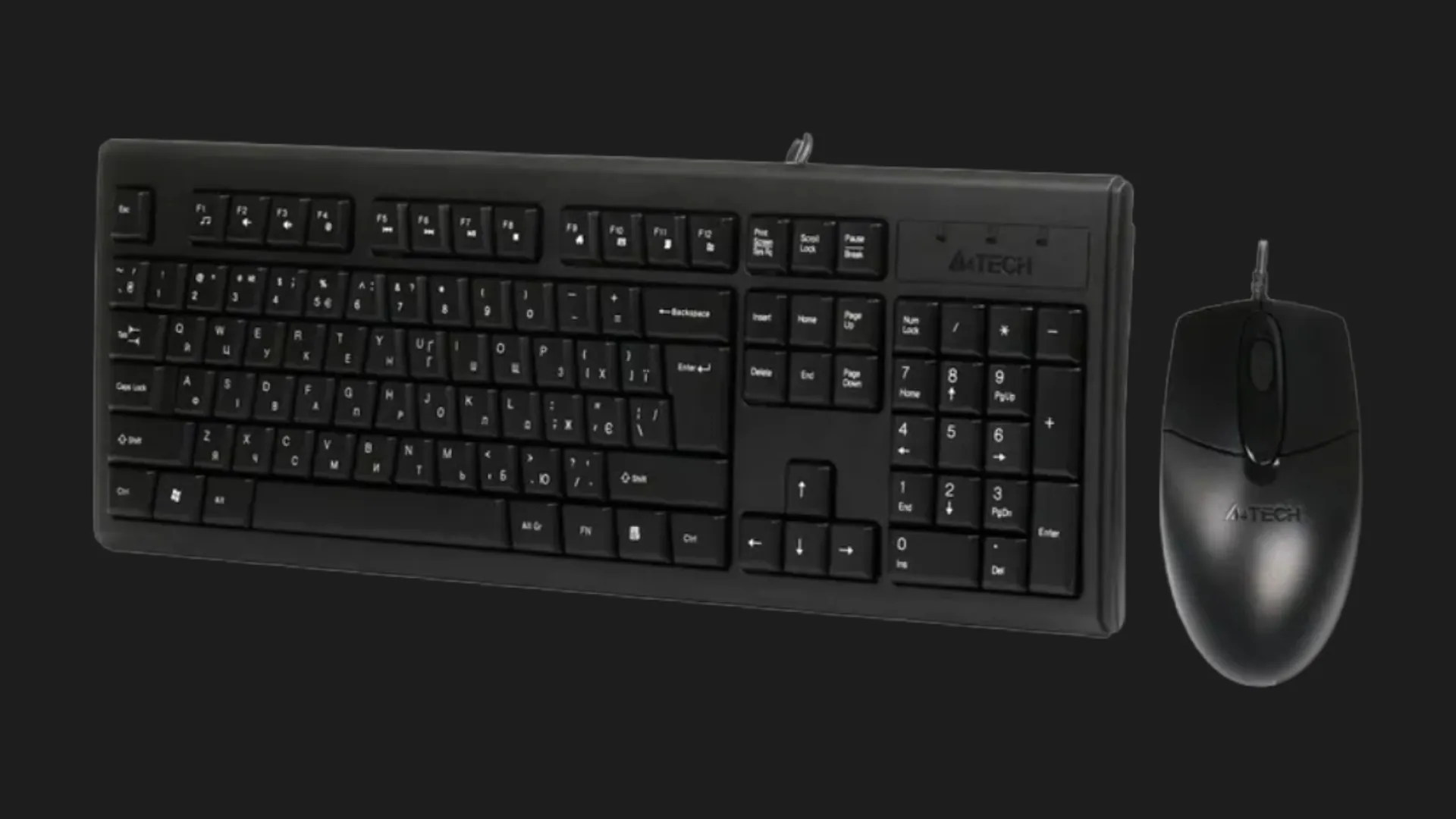 Комплект беспроводной клавиатура+мышь клавиатура+мышь A4Tech KR-8372S (Black)