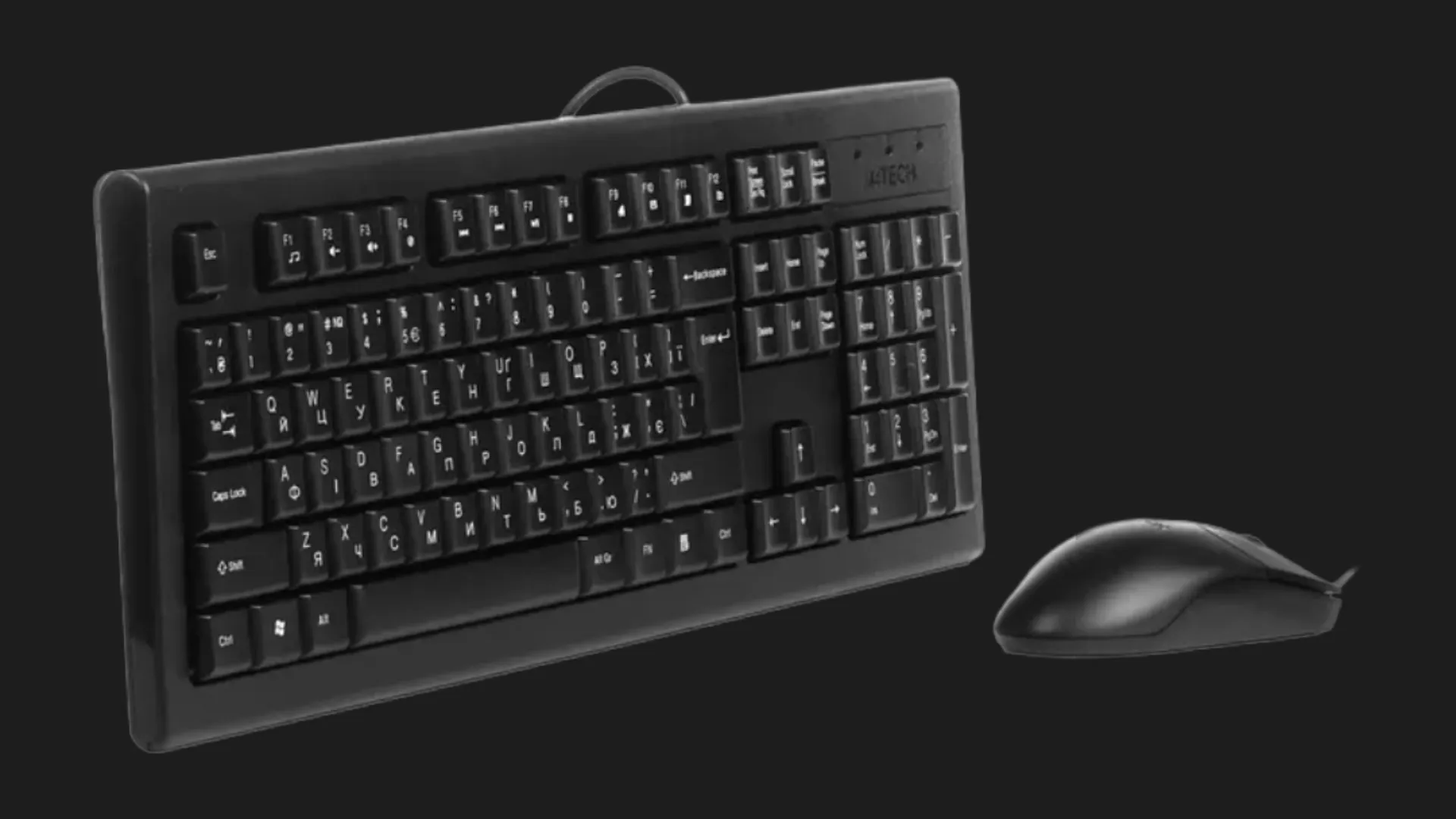 Комплект бездротовий клавіатура+миша клавіатура+миша A4Tech KR-8572 (Black)