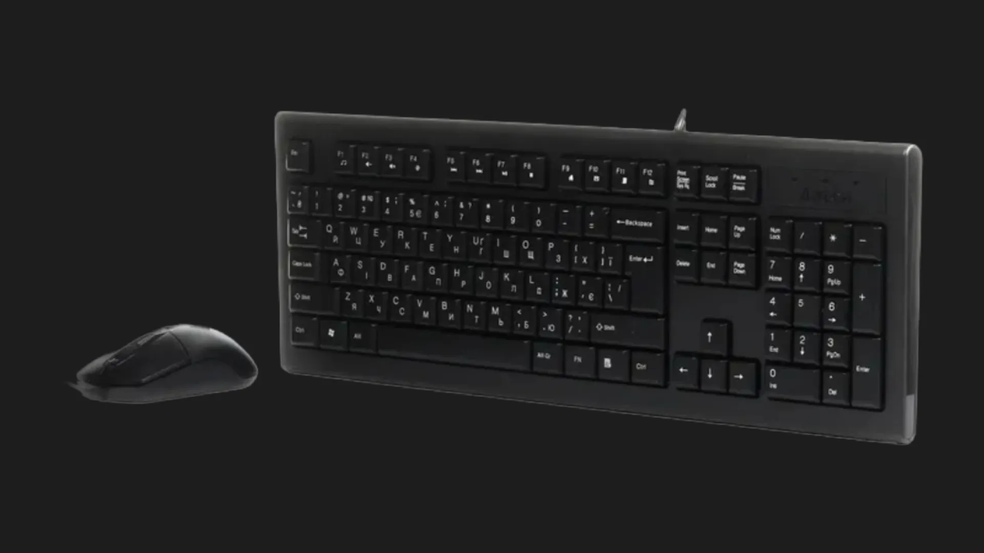 Комплект бездротовий клавіатура+миша клавіатура+миша A4Tech KR-8572S (Black)