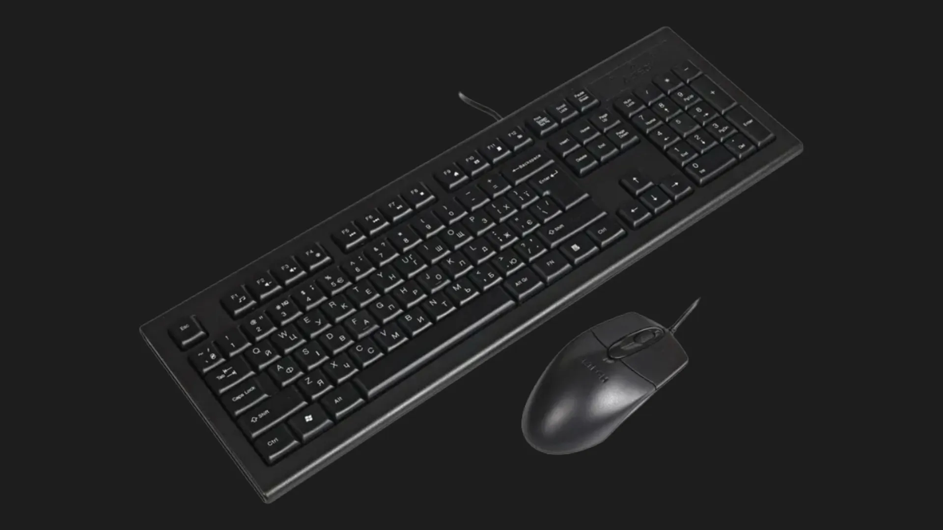 Комплект бездротовий клавіатура+миша клавіатура+миша A4Tech KR-8572S (Black)