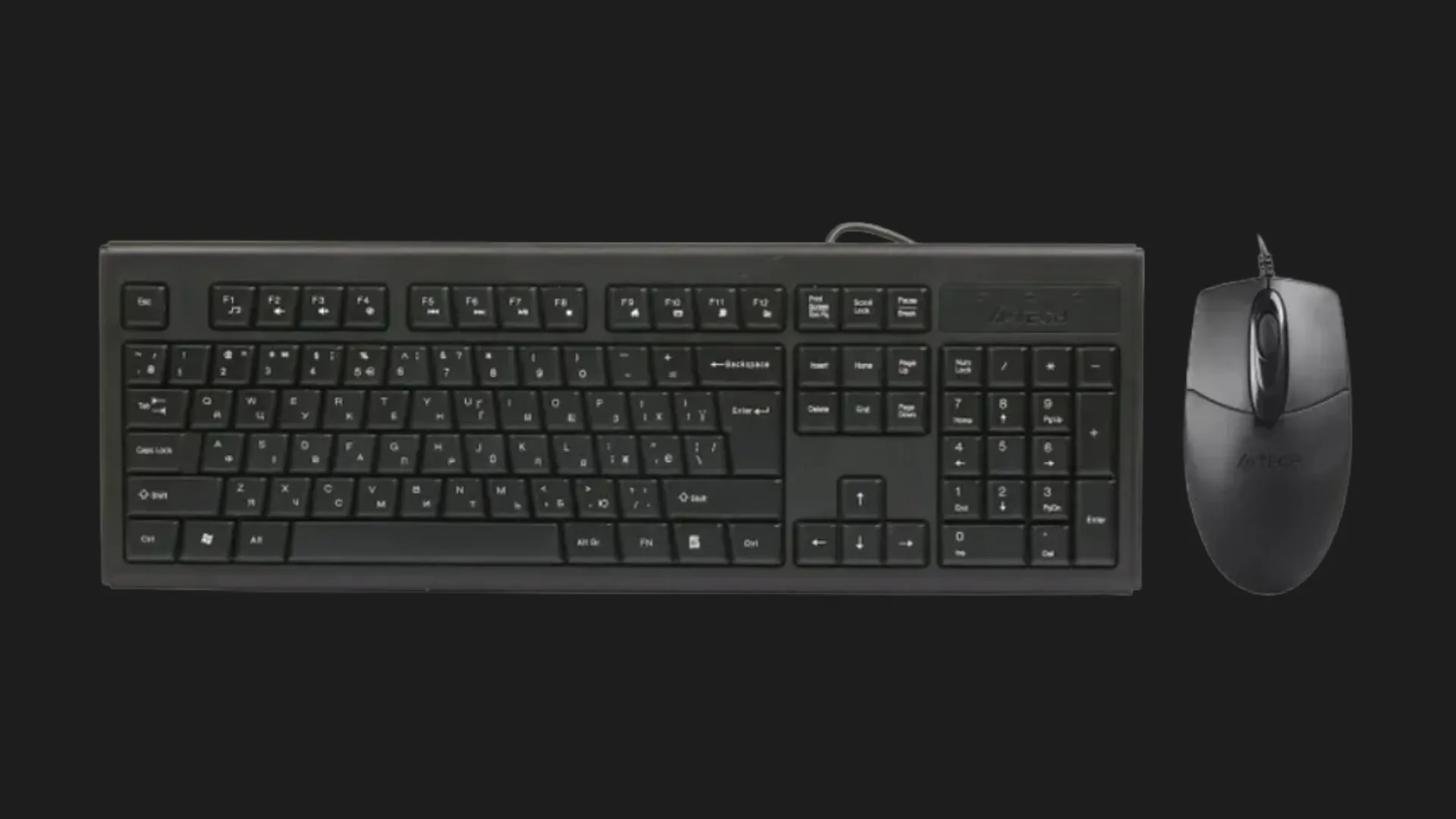 Комплект беспроводной клавиатура+мышь клавиатура+мышь A4Tech KRS-8372 (Black)