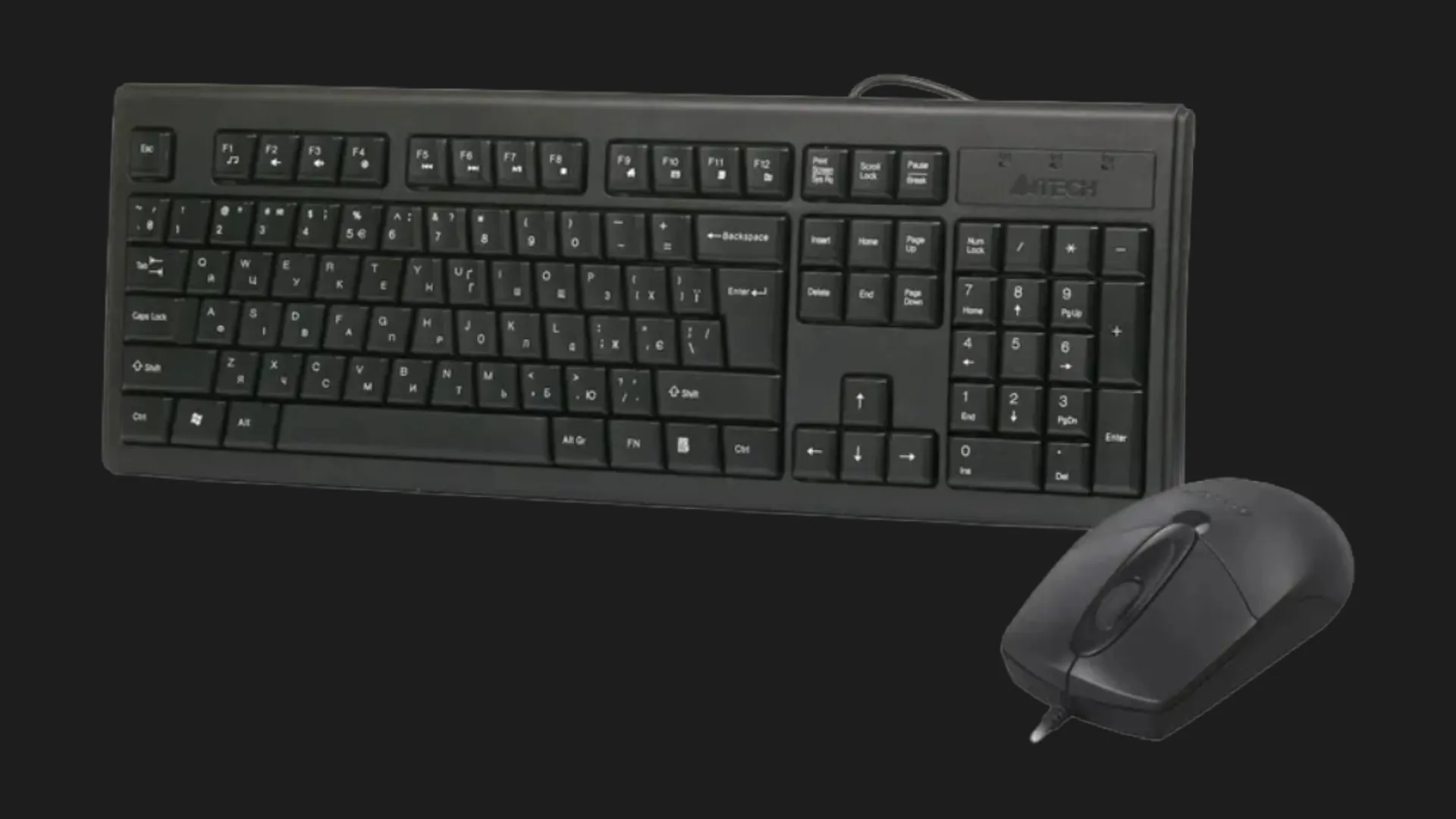 Комплект беспроводной клавиатура+мышь клавиатура+мышь A4Tech KRS-8372 (Black)