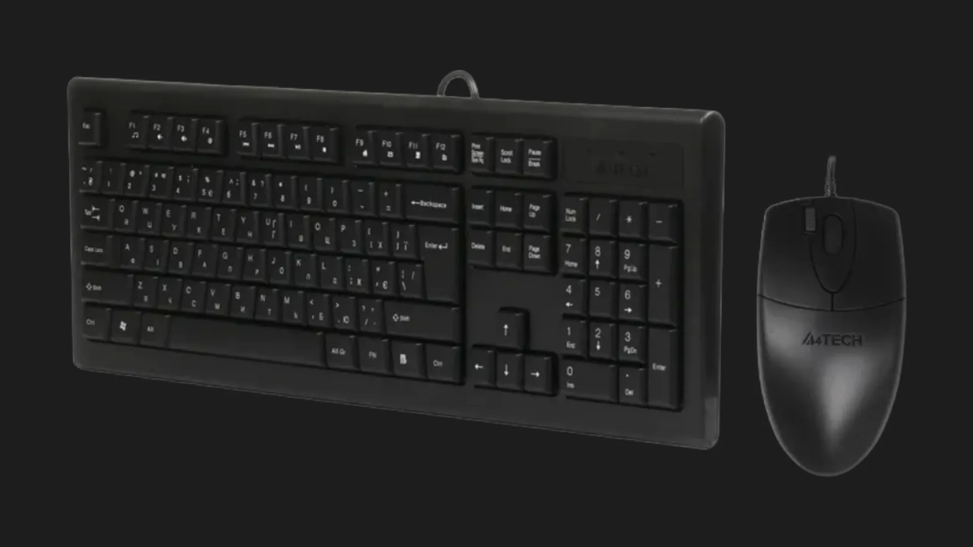 Комплект бездротовий клавіатура+миша клавіатура+миша A4Tech KRS-8520D (Black)
