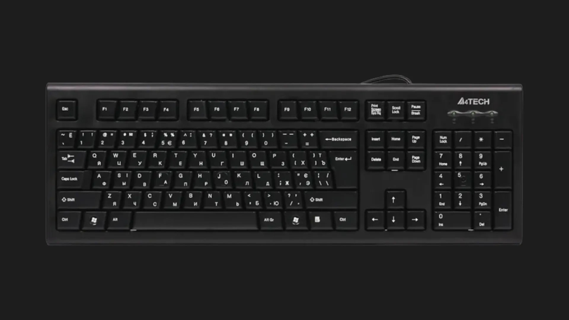 Комплект бездротовий клавіатура+миша клавіатура+миша A4Tech KRS-8572 (Black)