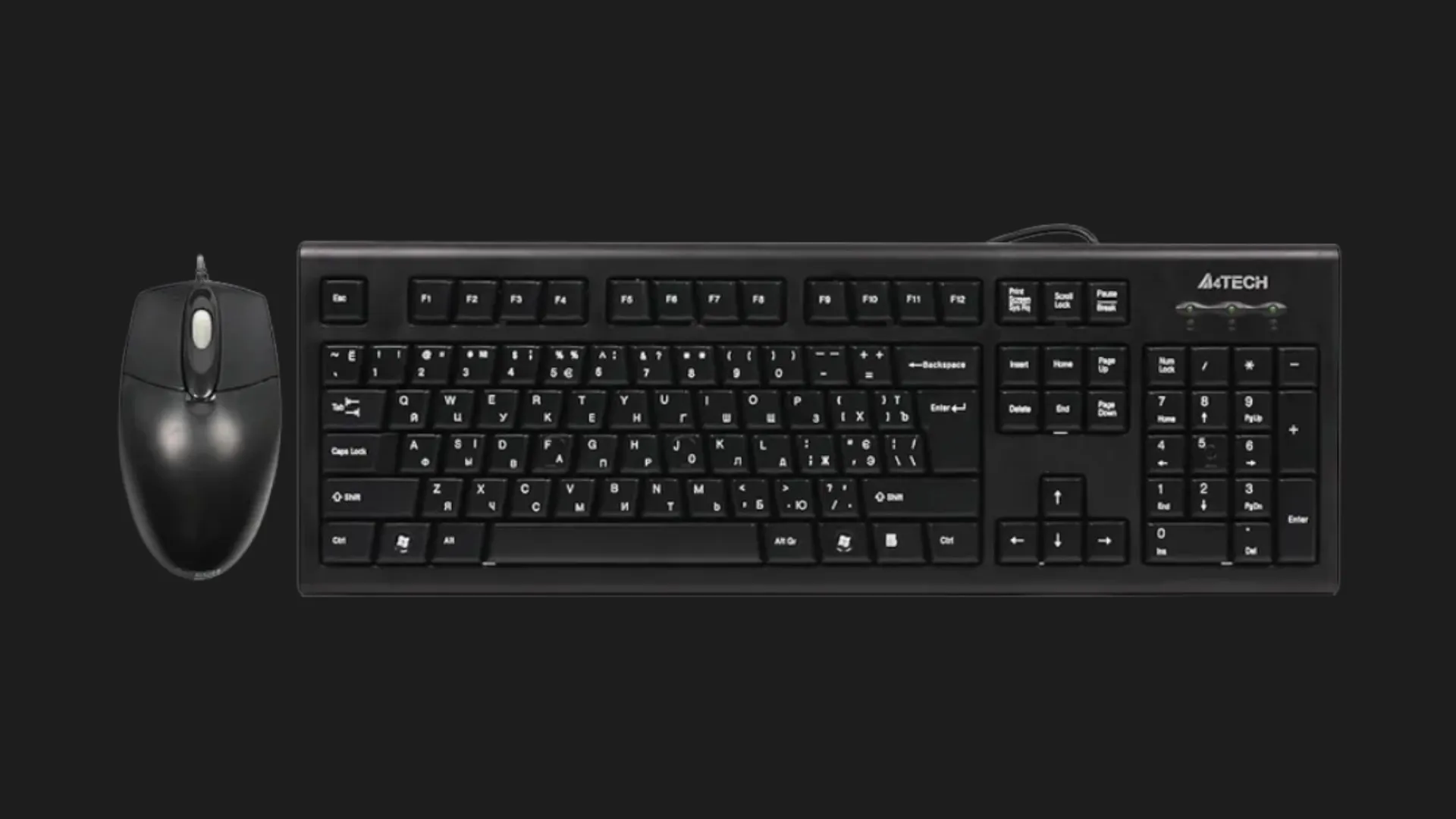 Комплект беспроводной клавиатура+мышь клавиатура+мышь A4Tech KRS-8572 (Black)
