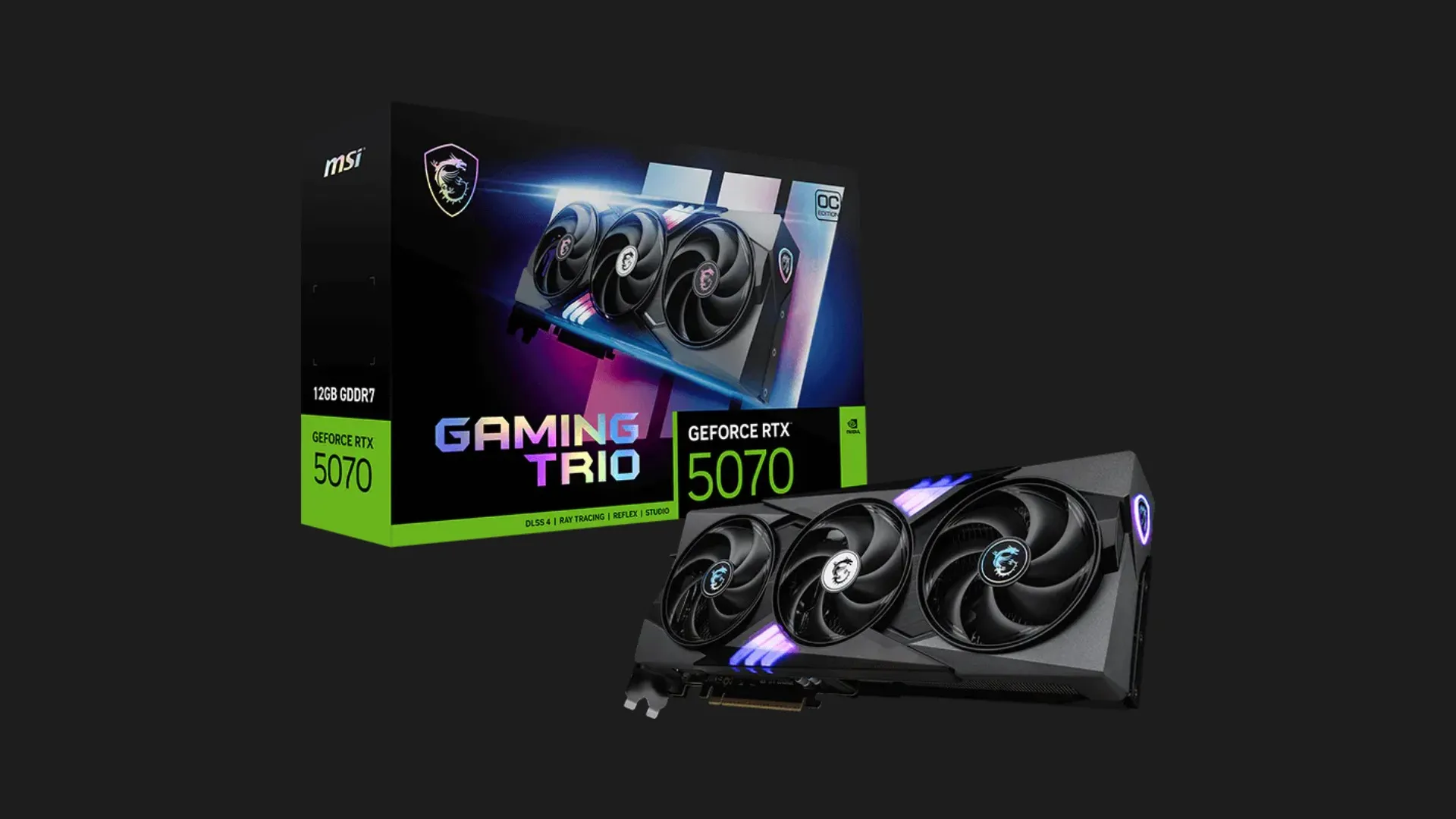 Видеокарта MSI GeForce RTX 5070 Gaming Trio OC 12GB (912-V532-029)
