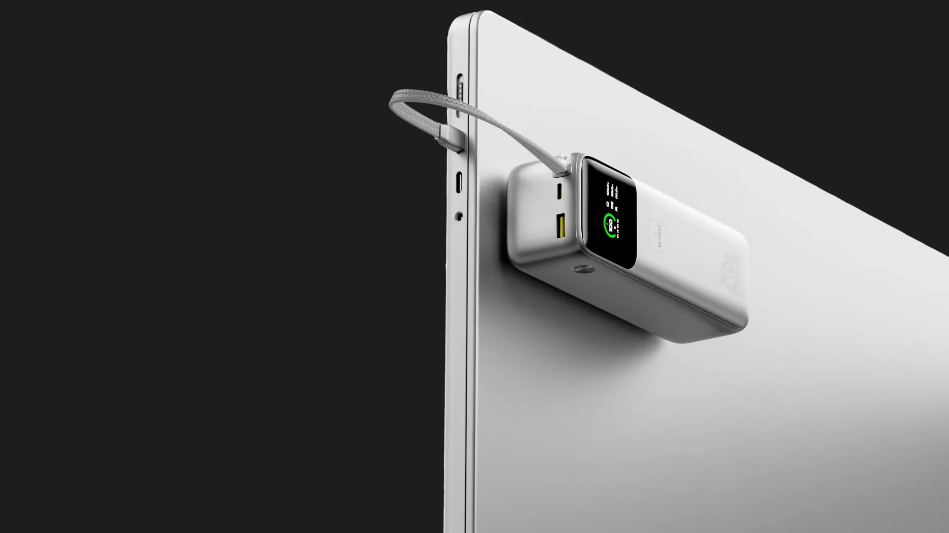 Зарядний пристрій Power Bank WiWU Mega 27000mAh, 240W Fast Charge PM201 (Silver)