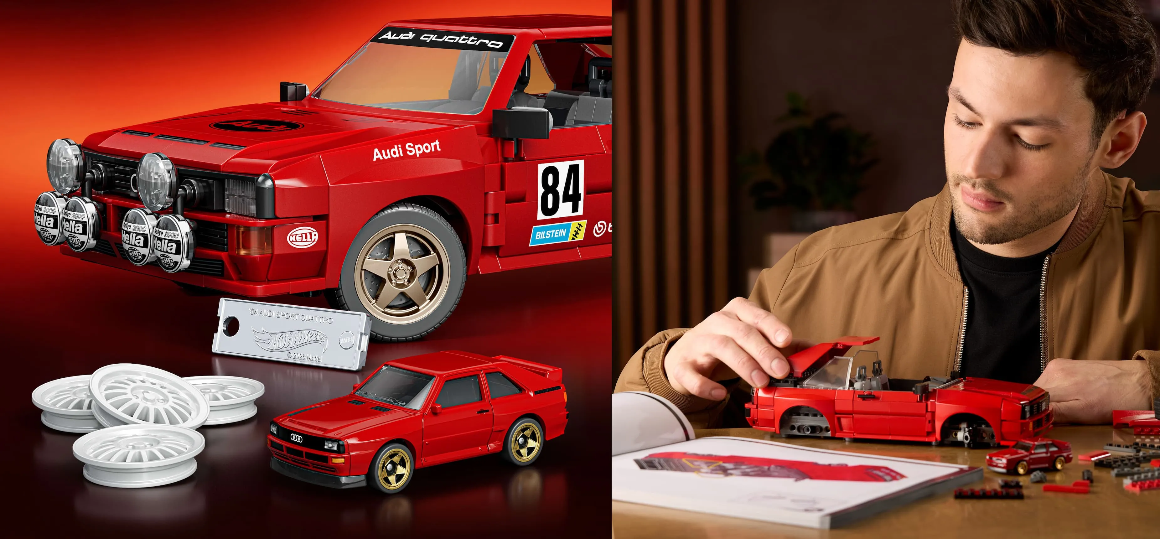 Колекційна машинка-конструктор Mattel Brick Shop Elite Audi ‘84 Sport Quattro (JLK39)