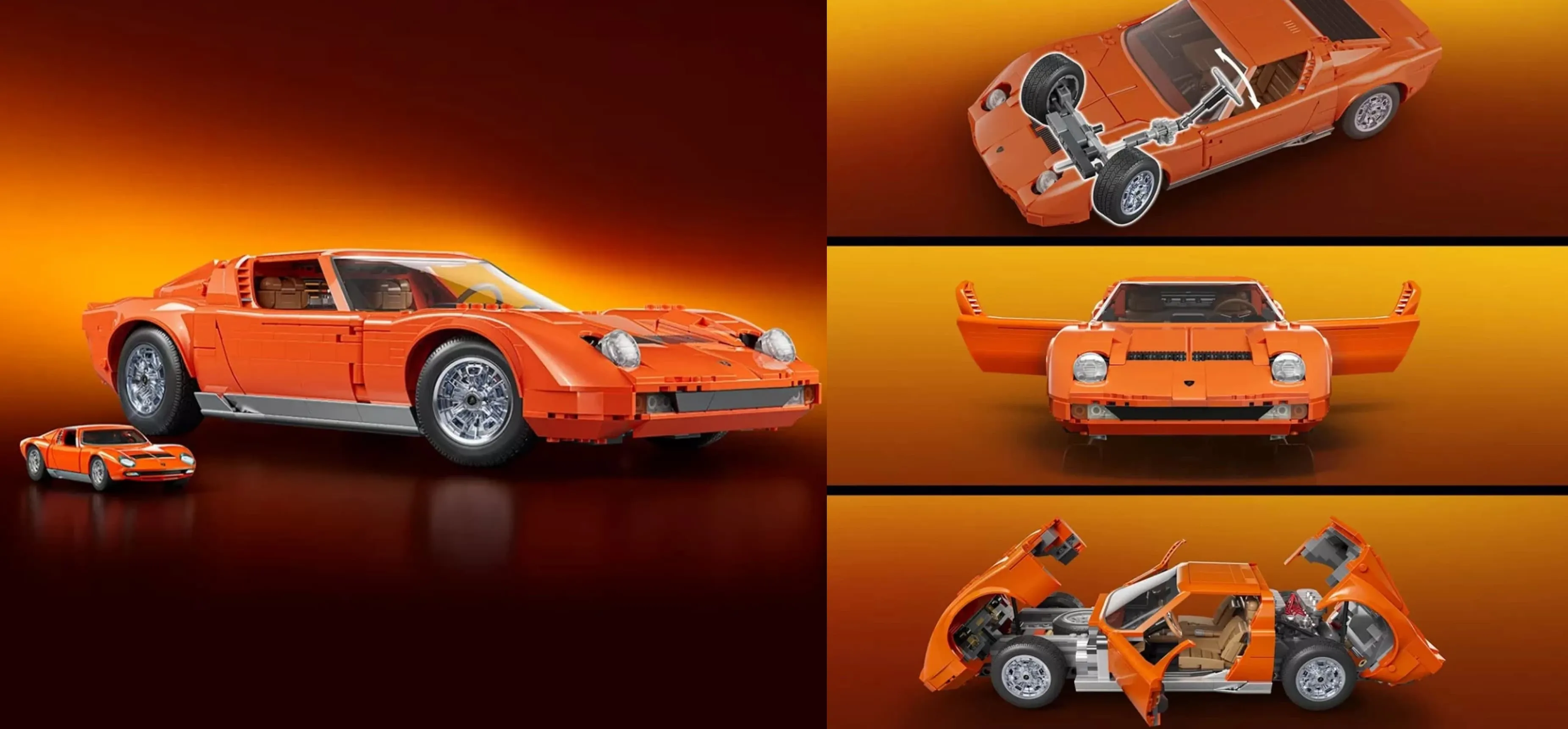 Колекційна машинка-конструктор Mattel Brick Shop Premium Lamborghini ‘71 Miura P400 SV (JHF61)