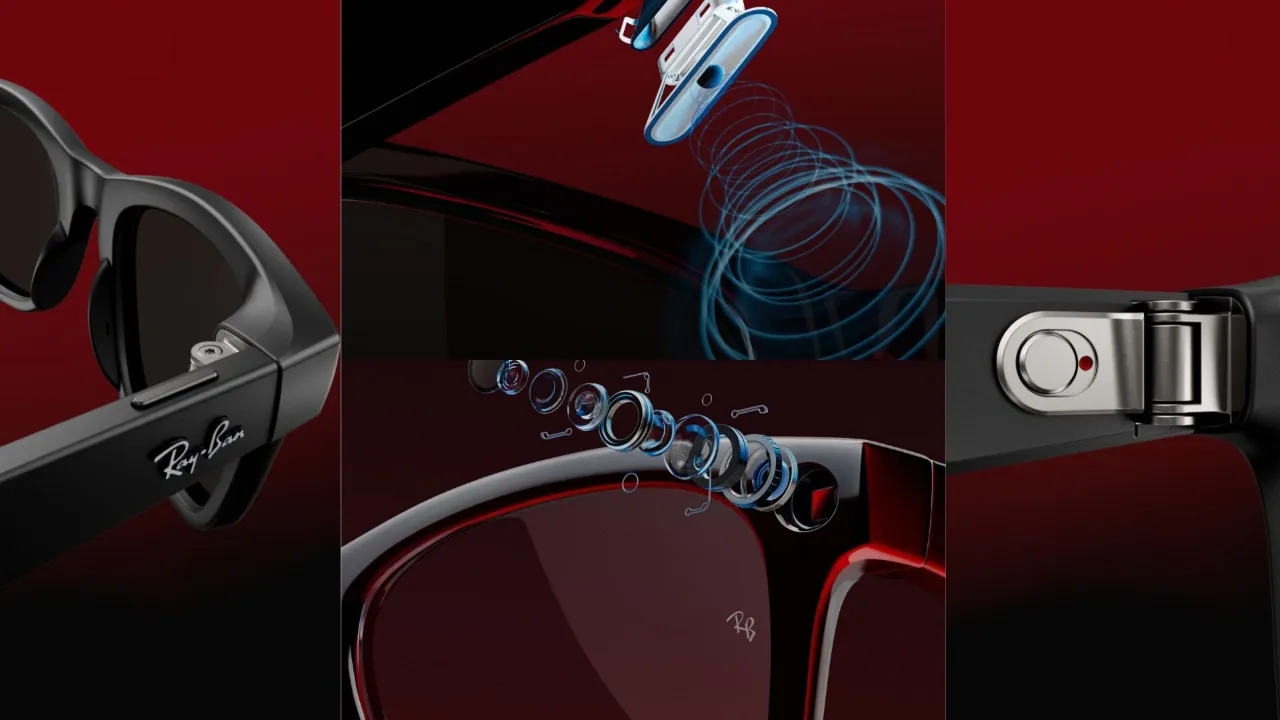 Смарт-очки Ray-Ban Meta Skyler (Gen 2) (Shiny Black/Clear to Amethyst Transitions) (RW4014 601/CH 52-20) (M)