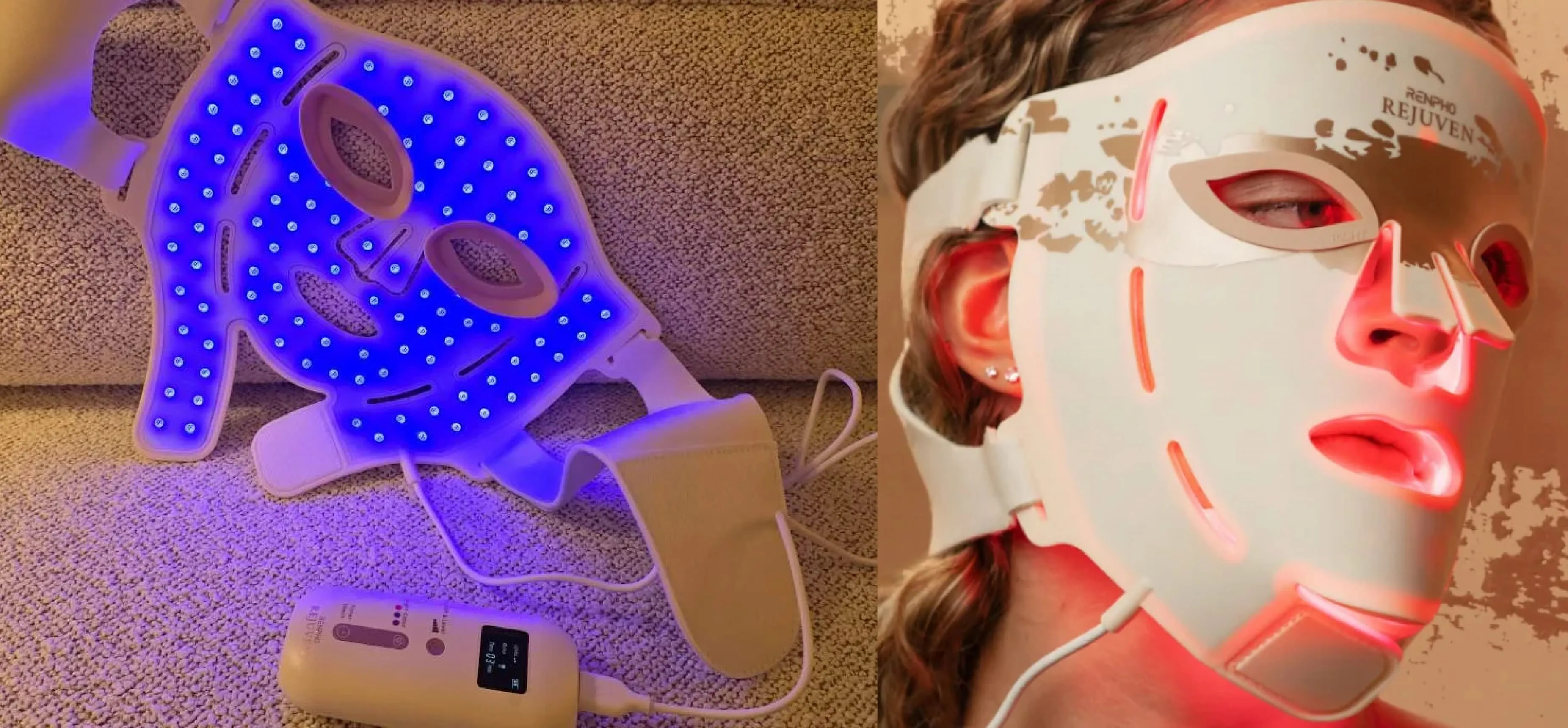 Светодиодная маска RENPHO Artemis LED Light Therapy Mask (Beige)