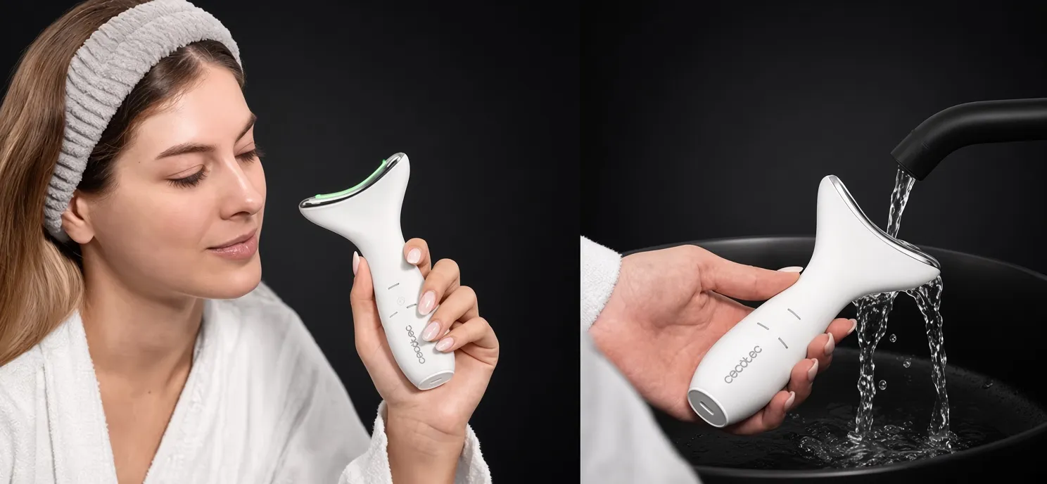 LED-масажер для фототерапії обличчя та шиї CECOTEC FaceCare Face&amp;Neck Pro (A01_EU01_116294)