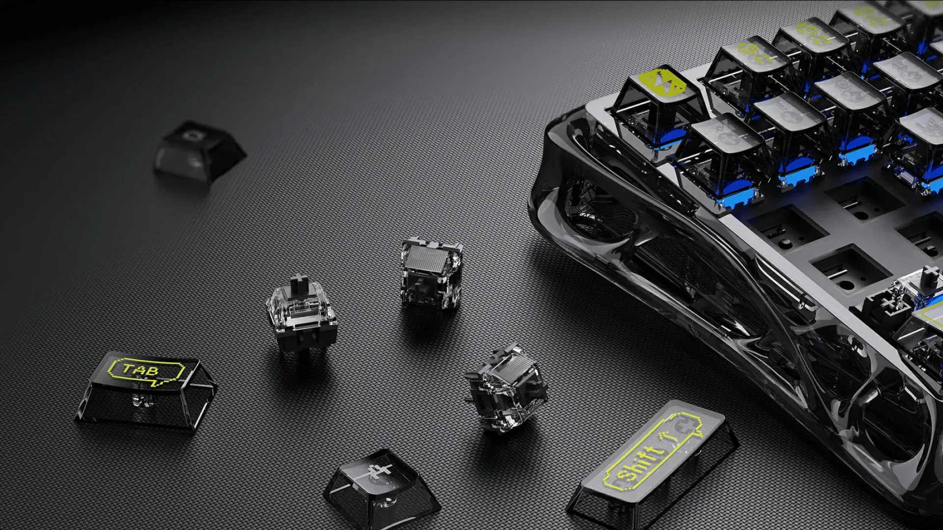 Клавіатура механічна GravaStar Mercury K1 Lite 80keys, GravaStar x BSUN Gray, BT/WL/USB, RGB (Black)