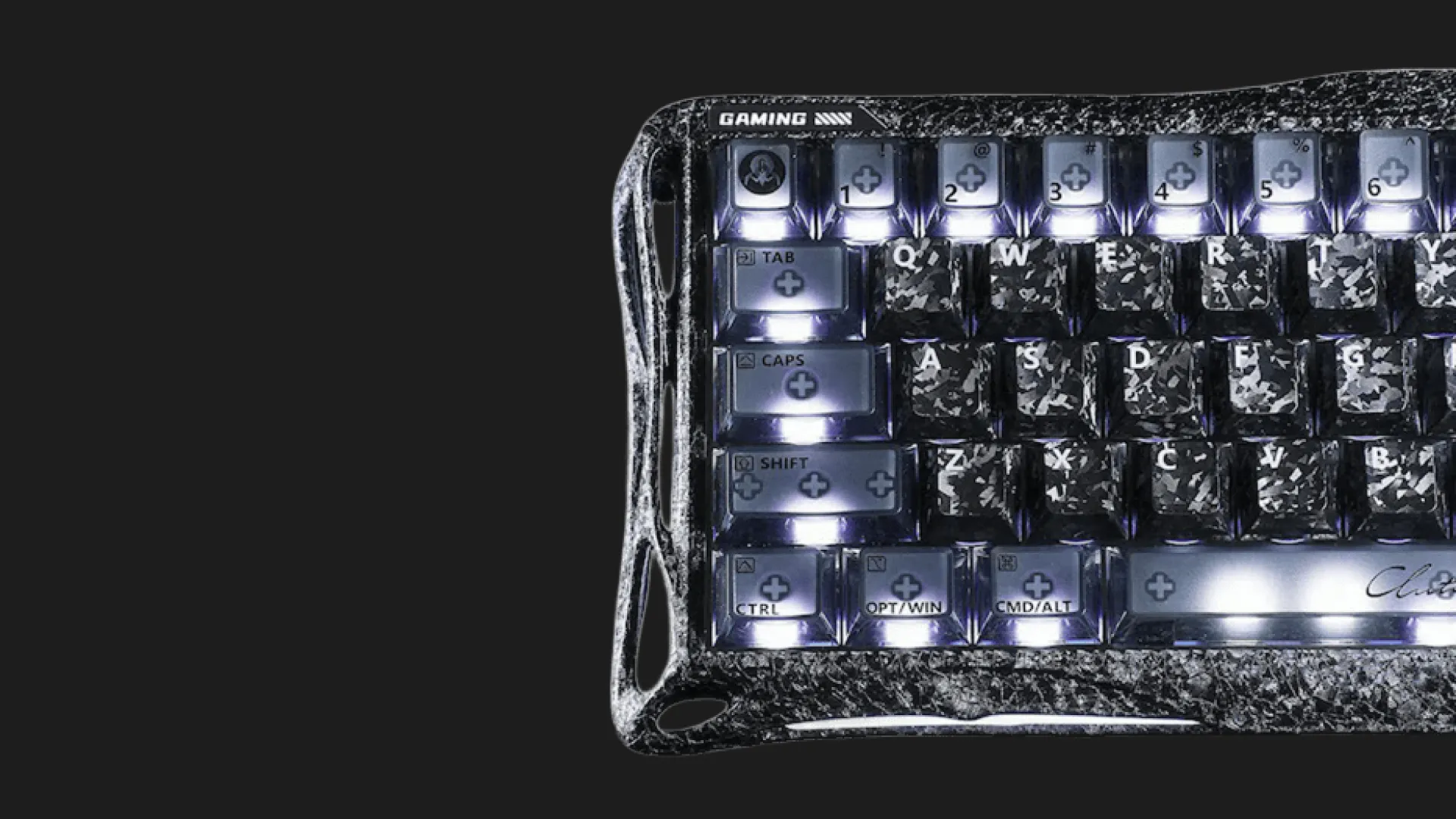 Клавіатура механічна GravaStar Mercury V60 Pro 60keys, UFO Magnetic Gaming, 8K, USB-A, RGB (Cyber Frost Black)
