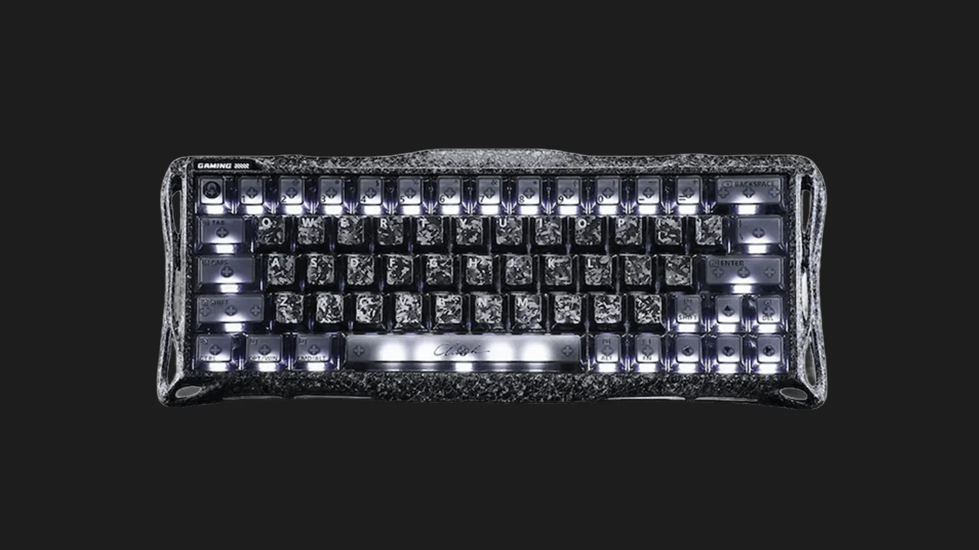 Клавіатура механічна GravaStar Mercury V60 Pro 60keys, UFO Magnetic Gaming, 8K, USB-A, RGB (Cyber Frost Black)