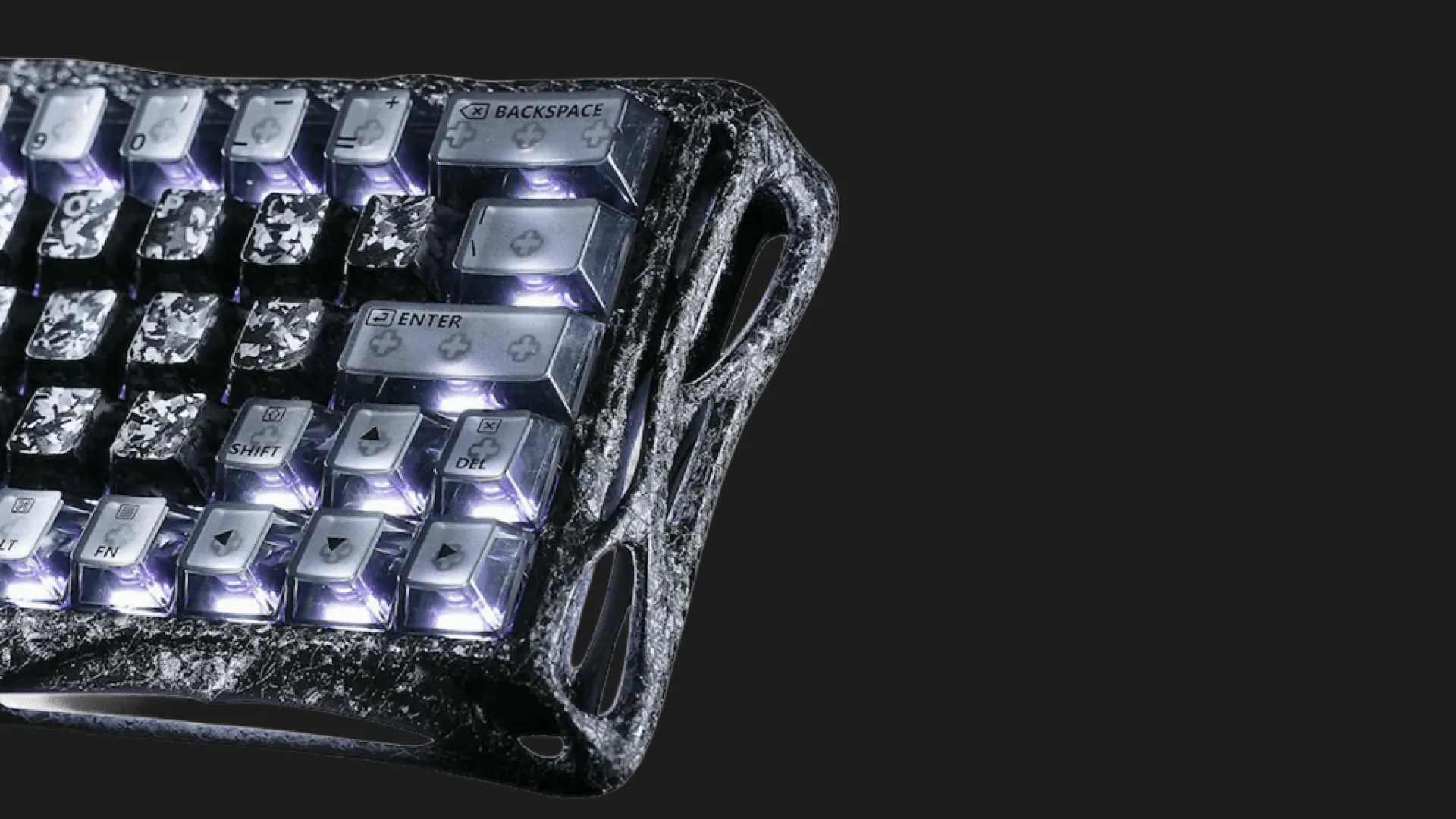 Клавіатура механічна GravaStar Mercury V60 Pro 60keys, UFO Magnetic Gaming, 8K, USB-A, RGB (Cyber Frost Black)