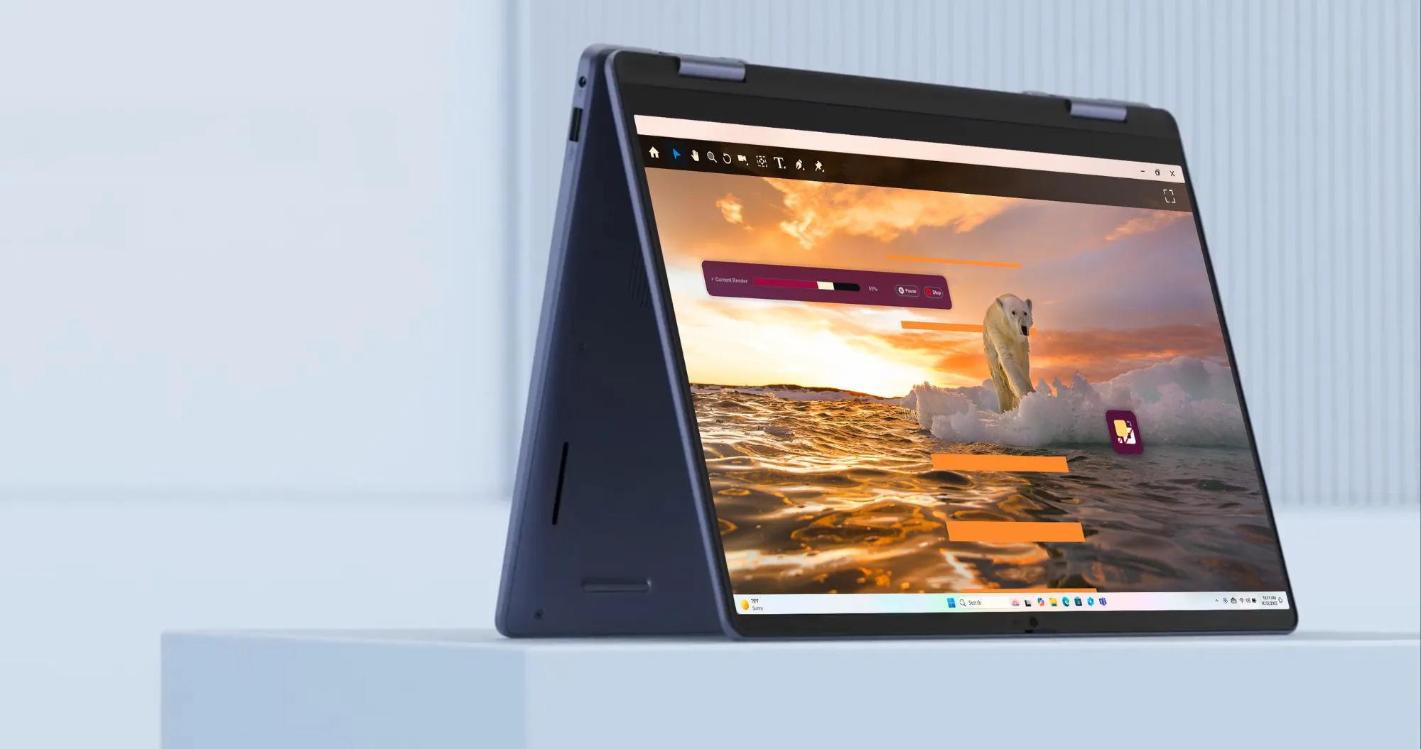Ноутбук Dell 14 Plus 2-in-1 DB04255 14" (AMD Ryzen AI 5/16GB/512GB/AMD Radeon 840M) (LDB04255-A376BLU-PUS)