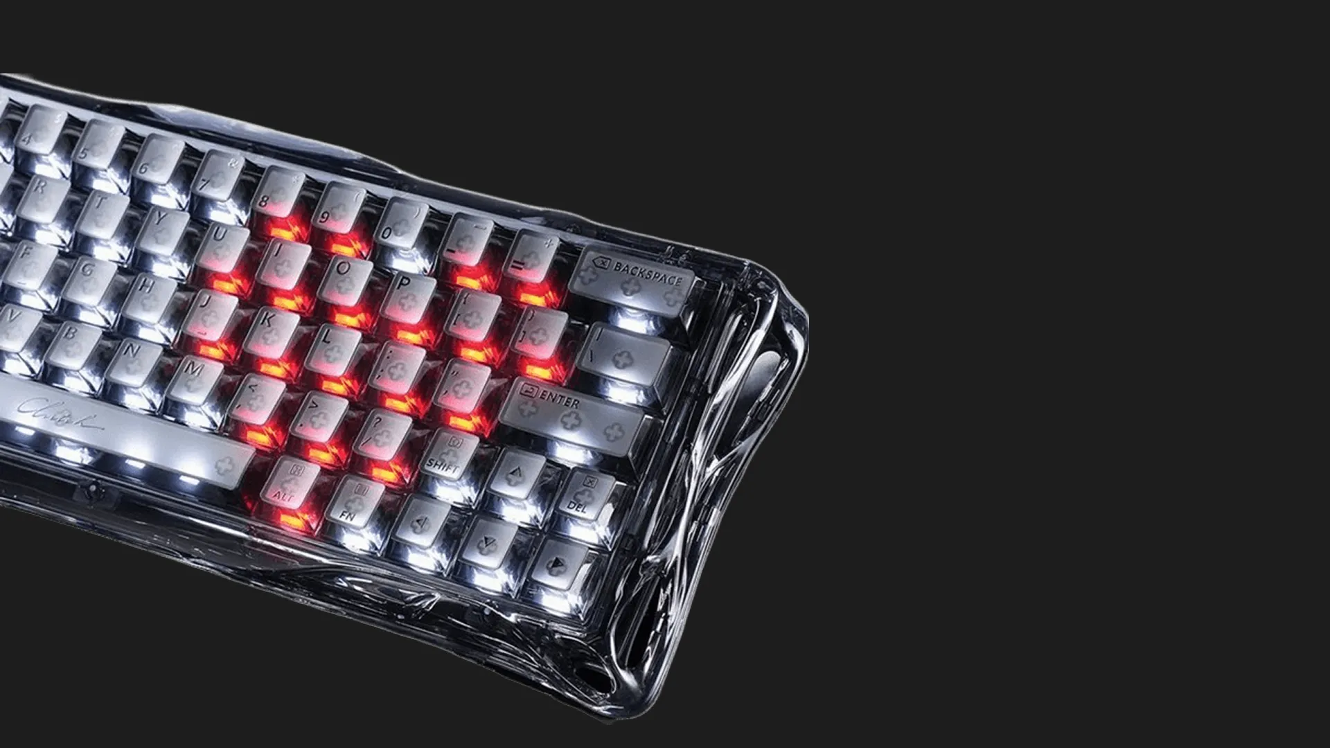 Клавіатура механічна GravaStar Mercury V60 60keys, UFO Magnetic Gaming, 8K, USB-A, RGB (Onyx Crystal)