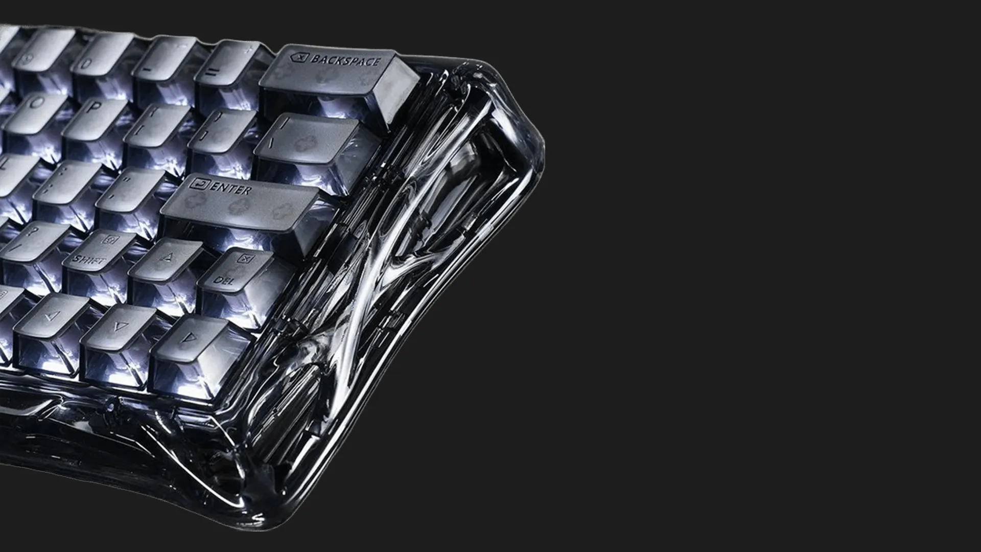 Клавіатура механічна GravaStar Mercury V60 60keys, UFO Magnetic Gaming, 8K, USB-A, RGB (Onyx Crystal)