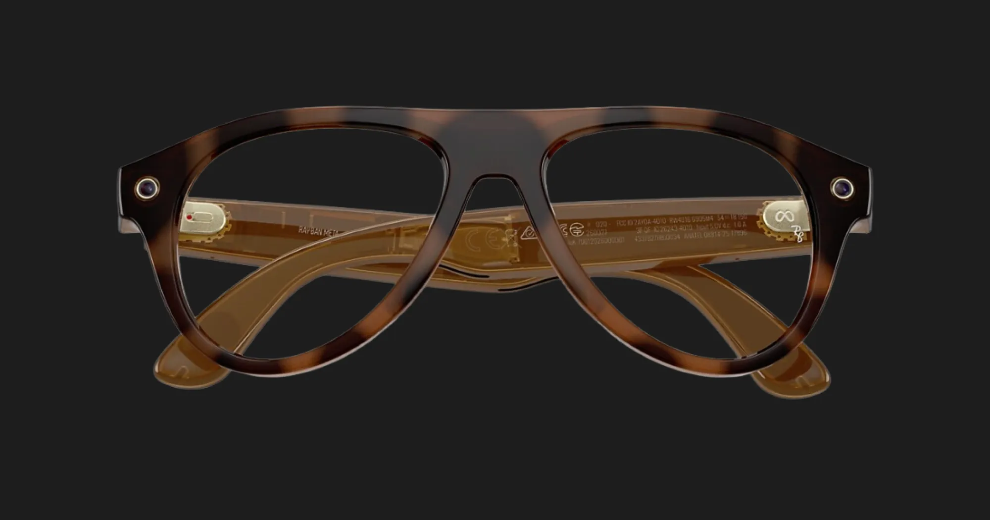 Смарт-окуляри Ray-Ban Meta Aviator (Gen 3) (Polished Havana/Clear to Brown Transitions) (RW4016 6905M4 54-18) (M)