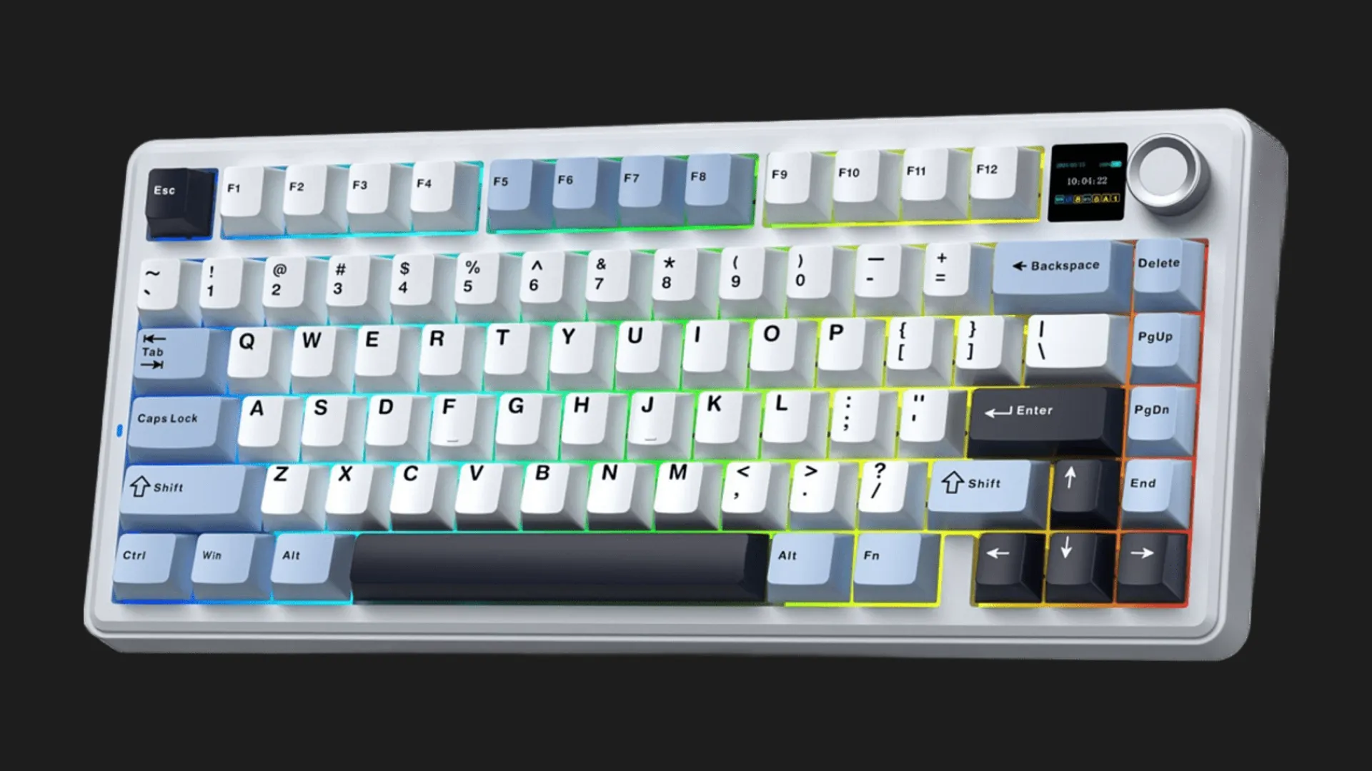 Клавиатура беспроводная AULA F75 MAX Wireless Gasket Keyboard Reaper switch, 2.4G, BT, (White) (EN/UA)