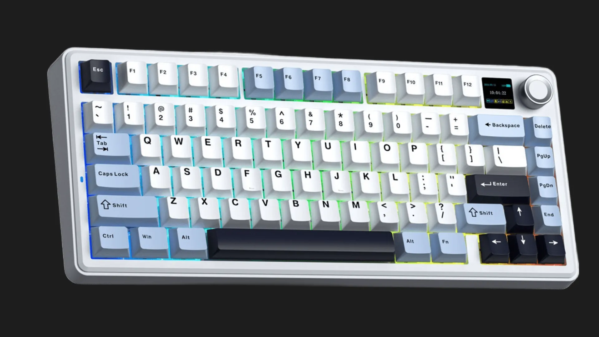 Клавиатура беспроводная AULA F75 MAX Wireless Gasket Keyboard Reaper switch, 2.4G, BT, (White) (EN/UA)