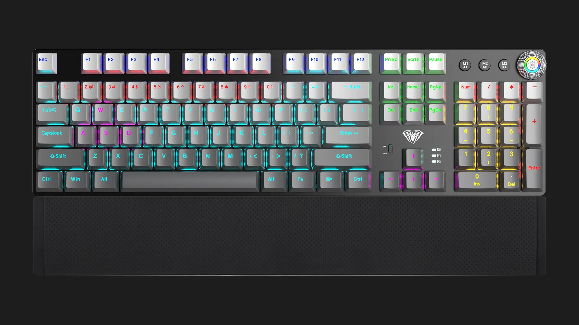 Клавиатура беспроводная AULA F2088 AIR Wireless Keyboard Red Switch (Black) (EN/UA)