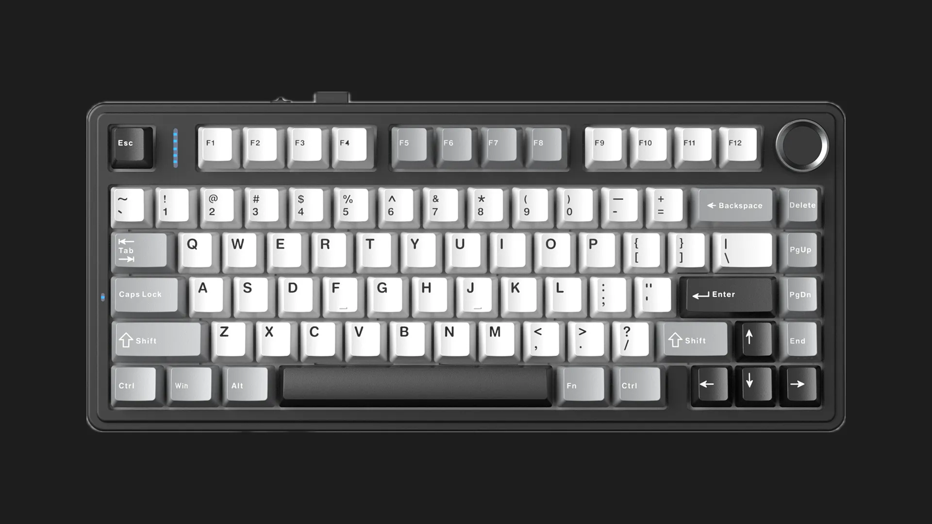 Клавіатура бездротова AULA F75 HE Wireless Keyboard Dragan King Magnetic Switch (Black/White) (EN/UA)