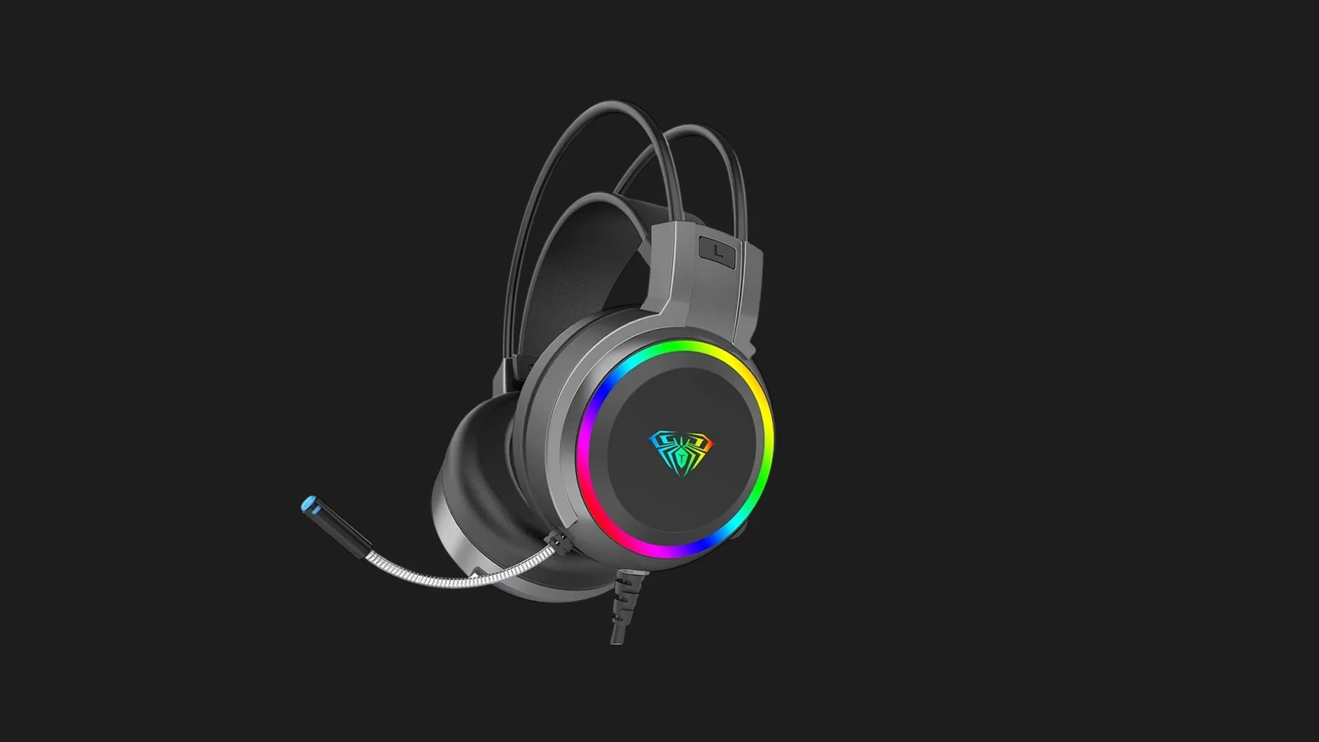Гарнітура дротова AULA S608 Wired gaming headset, 3.5mm*2 + USB