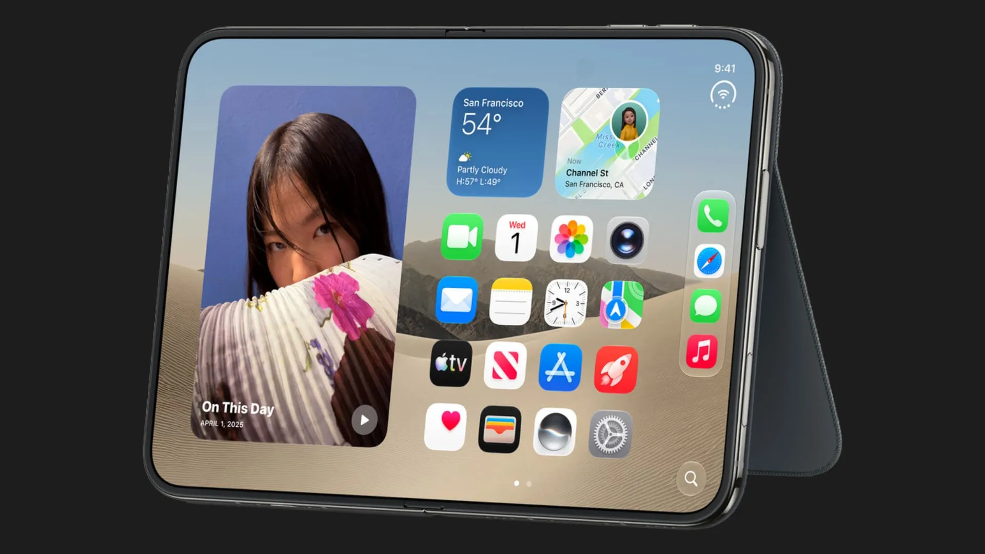 Чохол Apple Folio with Kickstand для iPhone Duo (Taupe)
